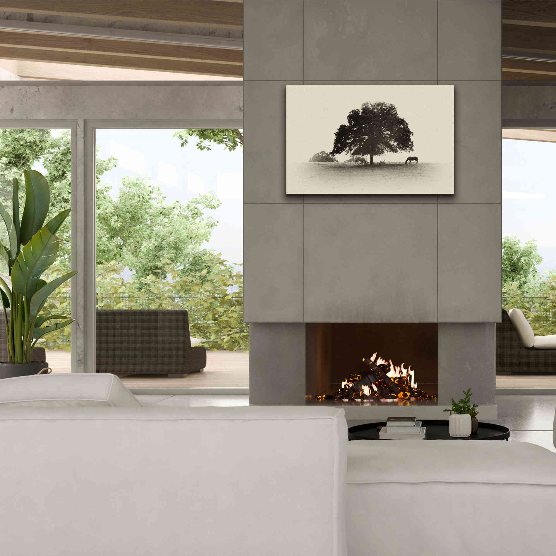 'Horses and Trees I' by Debra Van Swearingen, Canvas Wall Art,40 x 26