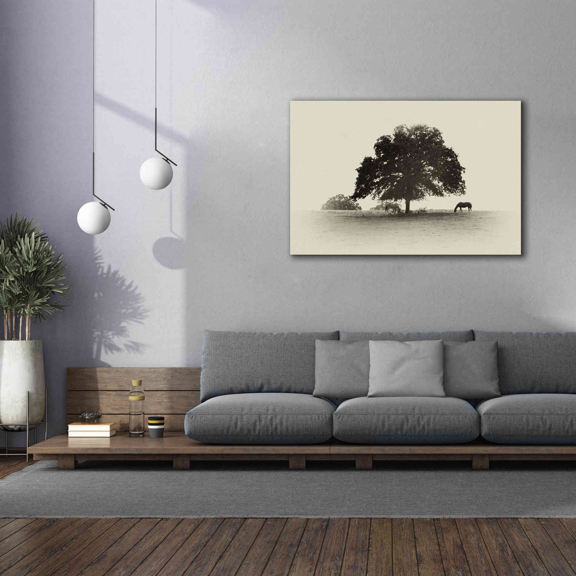 'Horses and Trees I' by Debra Van Swearingen, Canvas Wall Art,60 x 40