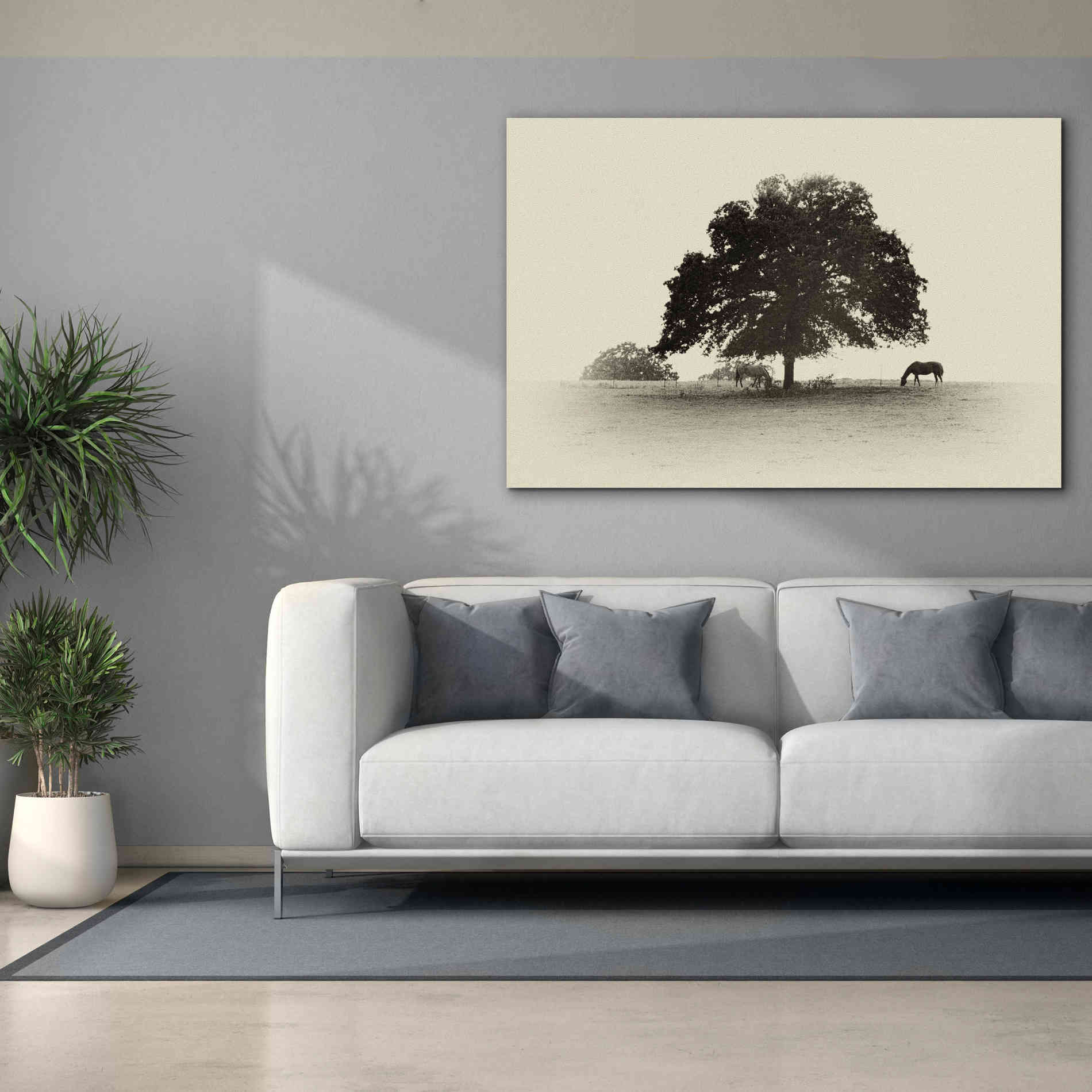 'Horses and Trees I' by Debra Van Swearingen, Canvas Wall Art,60 x 40