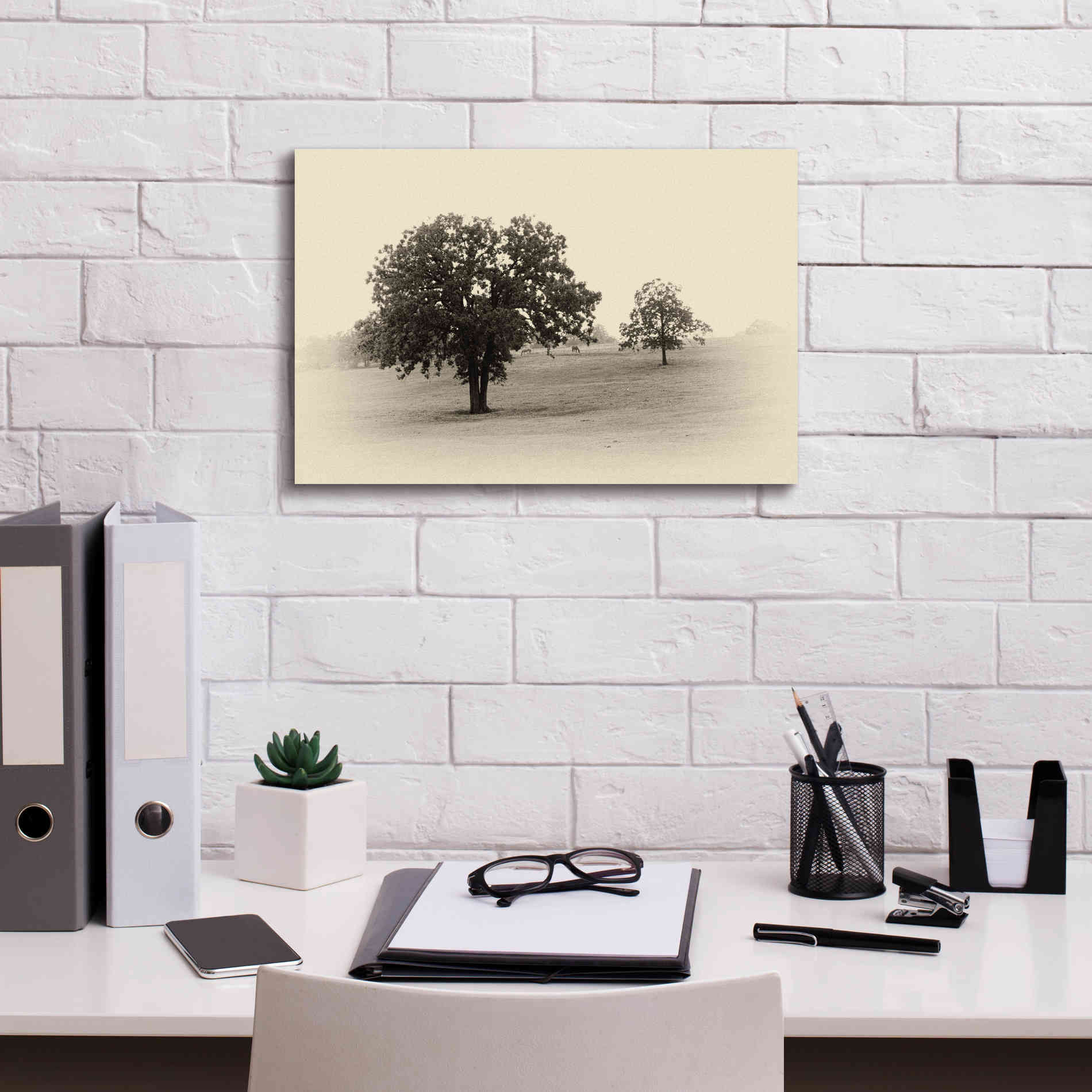 'Horses and Trees II' by Debra Van Swearingen, Canvas Wall Art,18 x 12