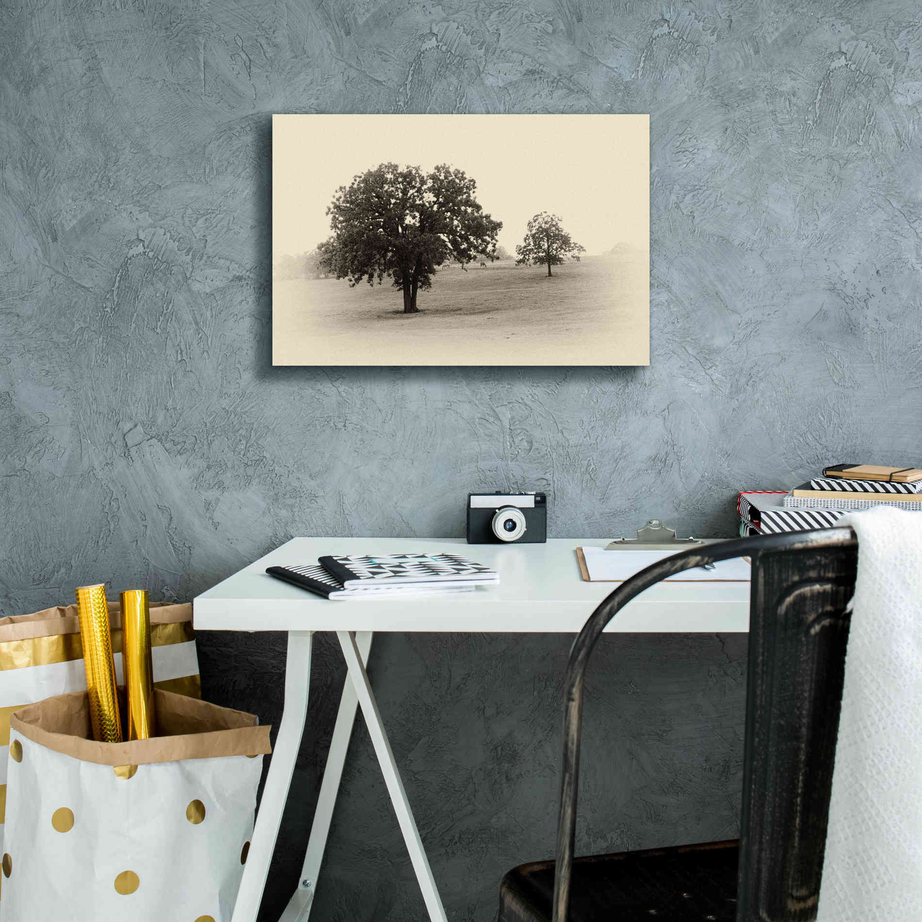 'Horses and Trees II' by Debra Van Swearingen, Canvas Wall Art,18 x 12