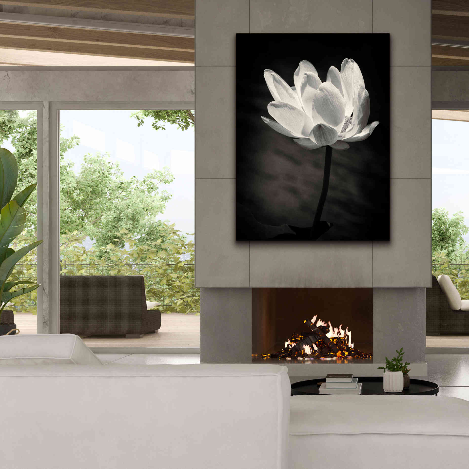 'Lotus Flower X' by Debra Van Swearingen, Canvas Wall Art,40 x 54
