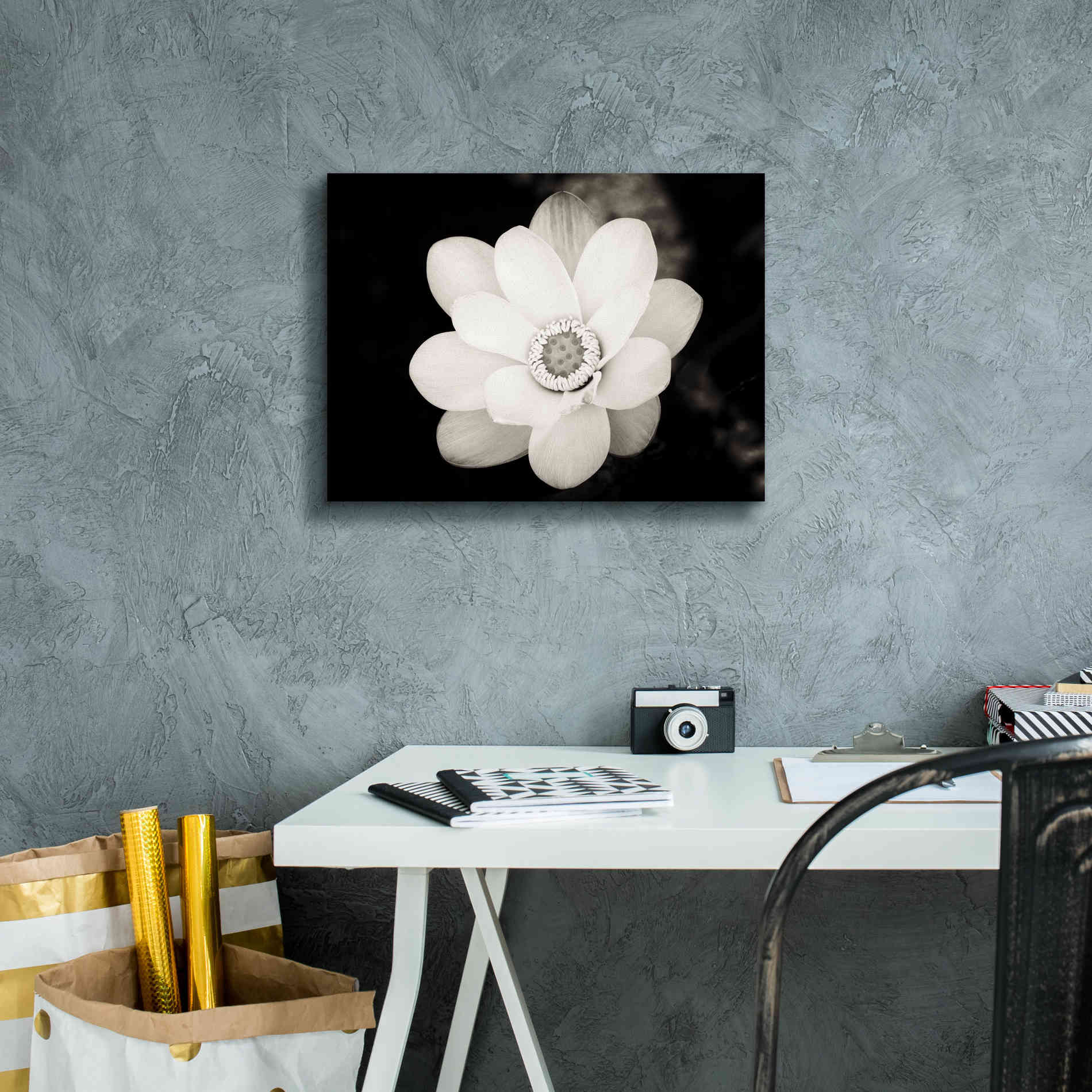 'Lotus Flower III' by Debra Van Swearingen, Canvas Wall Art,16 x 12