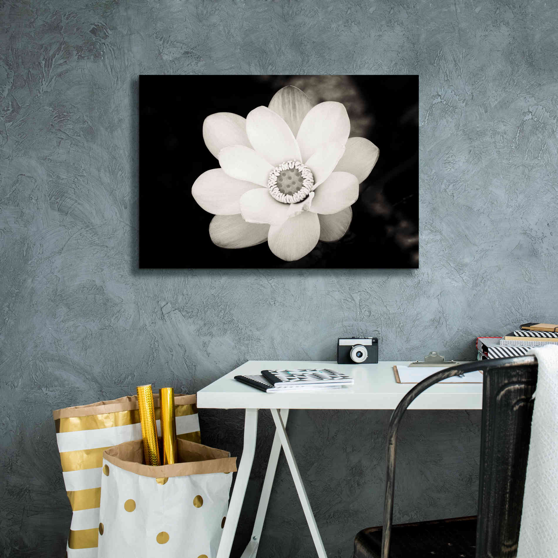 'Lotus Flower III' by Debra Van Swearingen, Canvas Wall Art,26 x 18