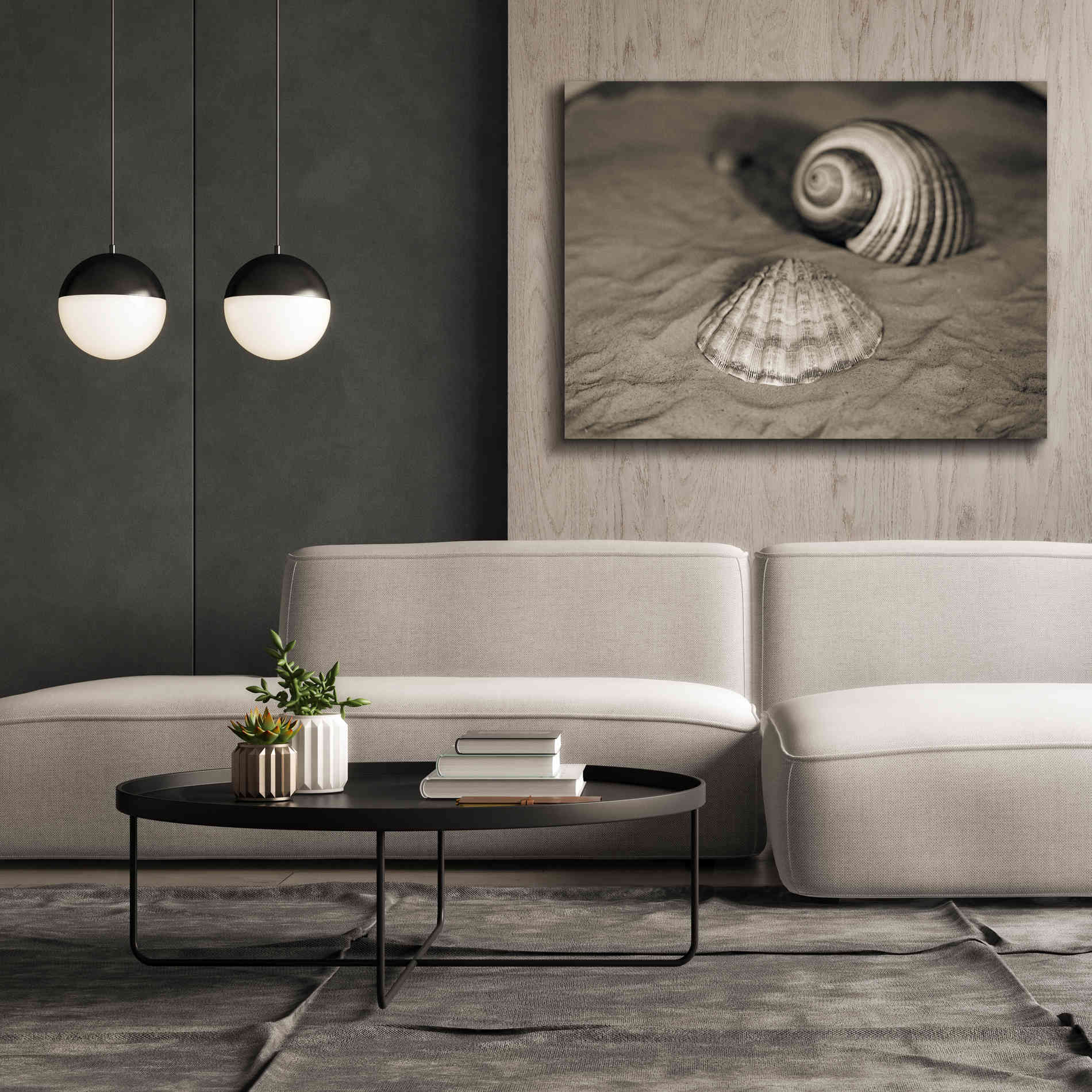 'Scallop Tonna' by Debra Van Swearingen, Canvas Wall Art,54 x 40