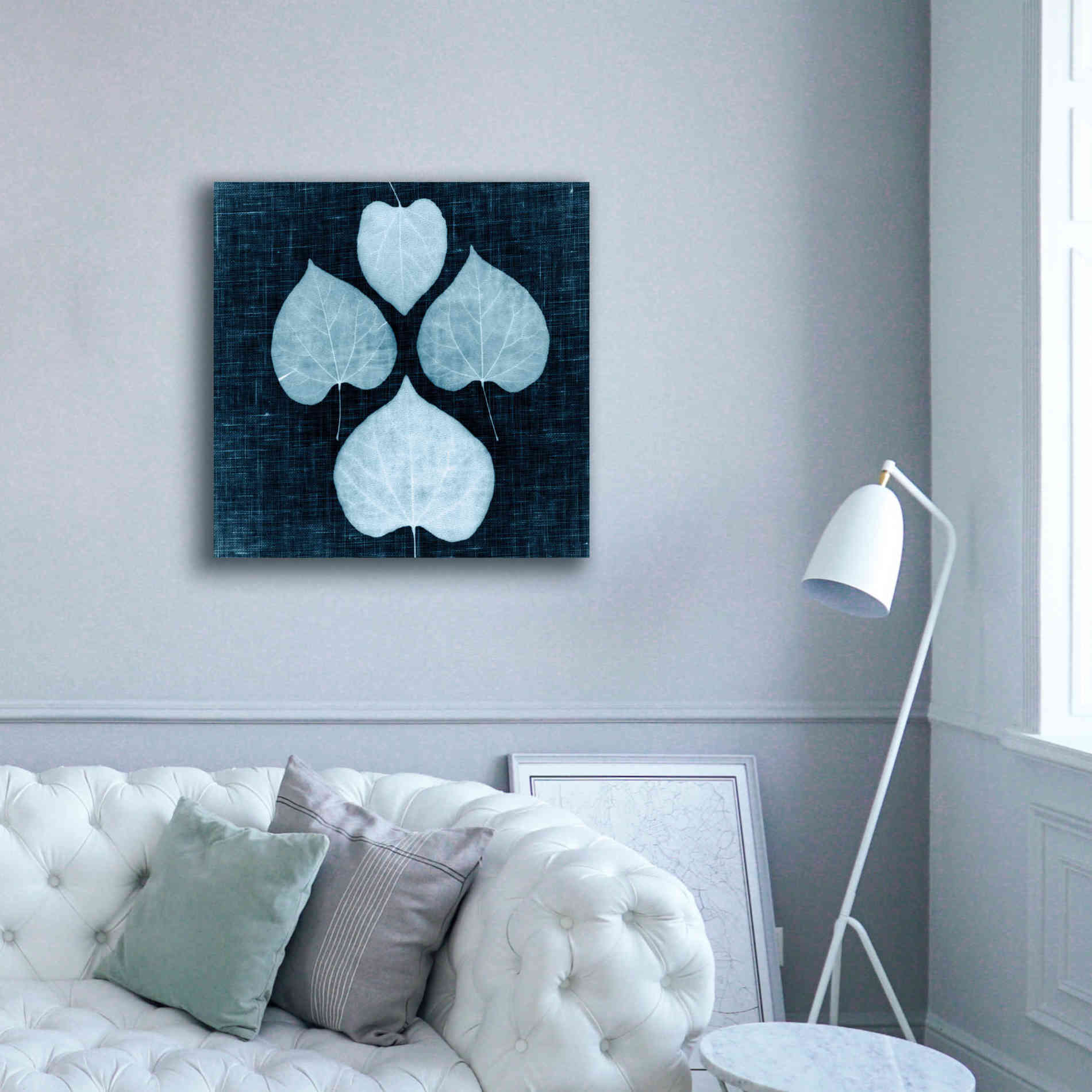 'Leaves on Linen IV' by Debra Van Swearingen, Canvas Wall Art,37 x 37