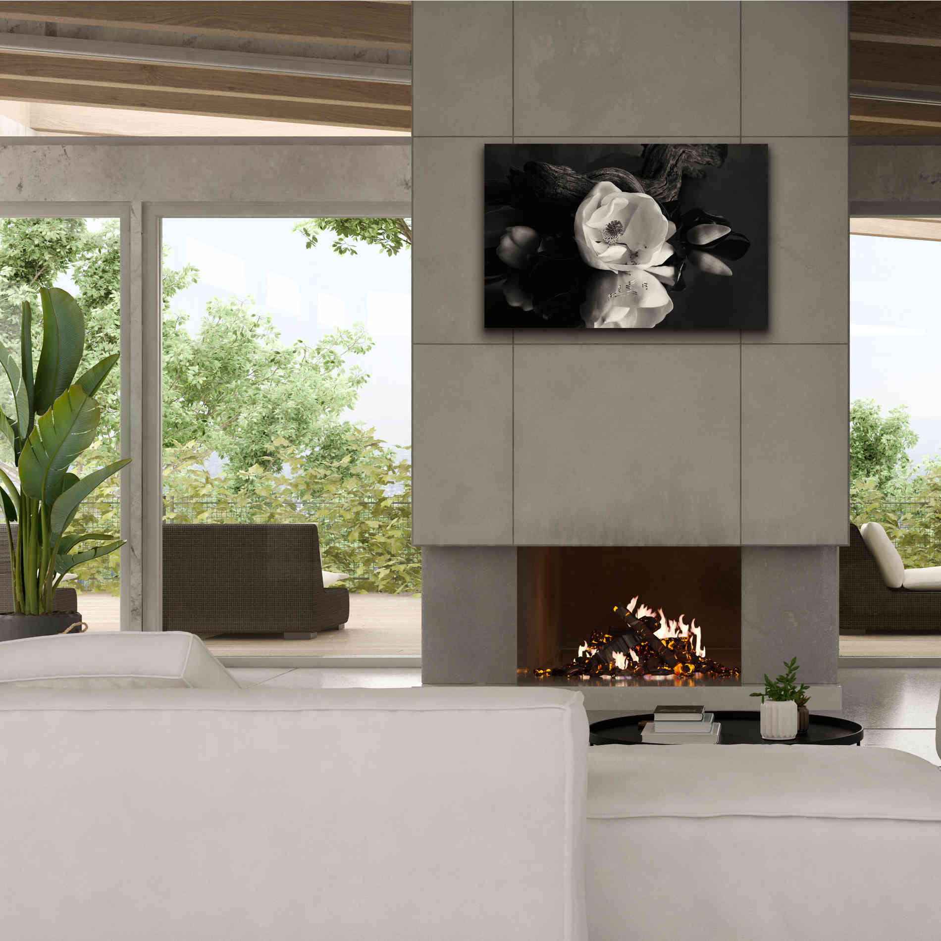 'Magnolia and Driftwood I' by Debra Van Swearingen, Canvas Wall Art,40 x 26