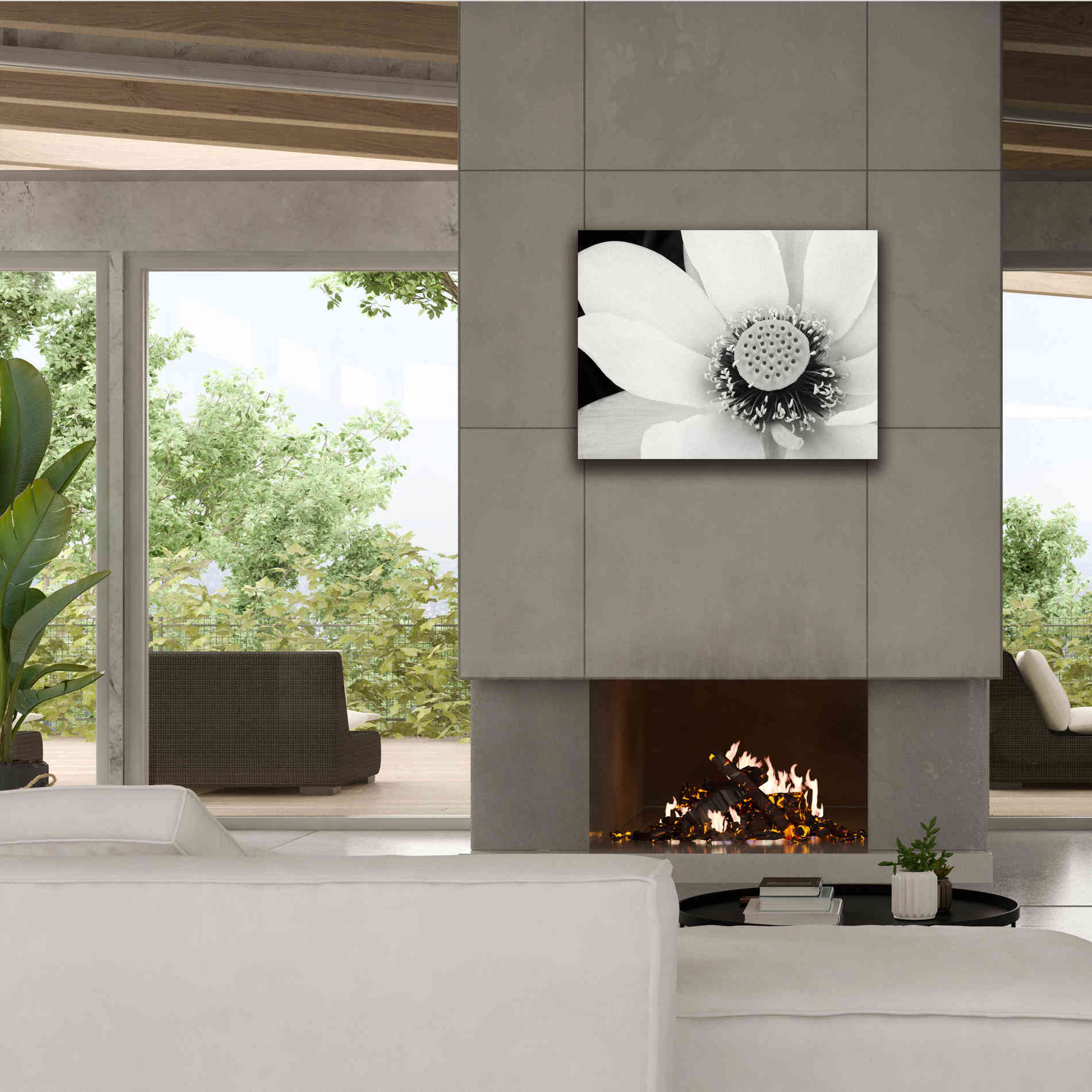 'Lotus Flower IV' by Debra Van Swearingen, Canvas Wall Art,34 x 26