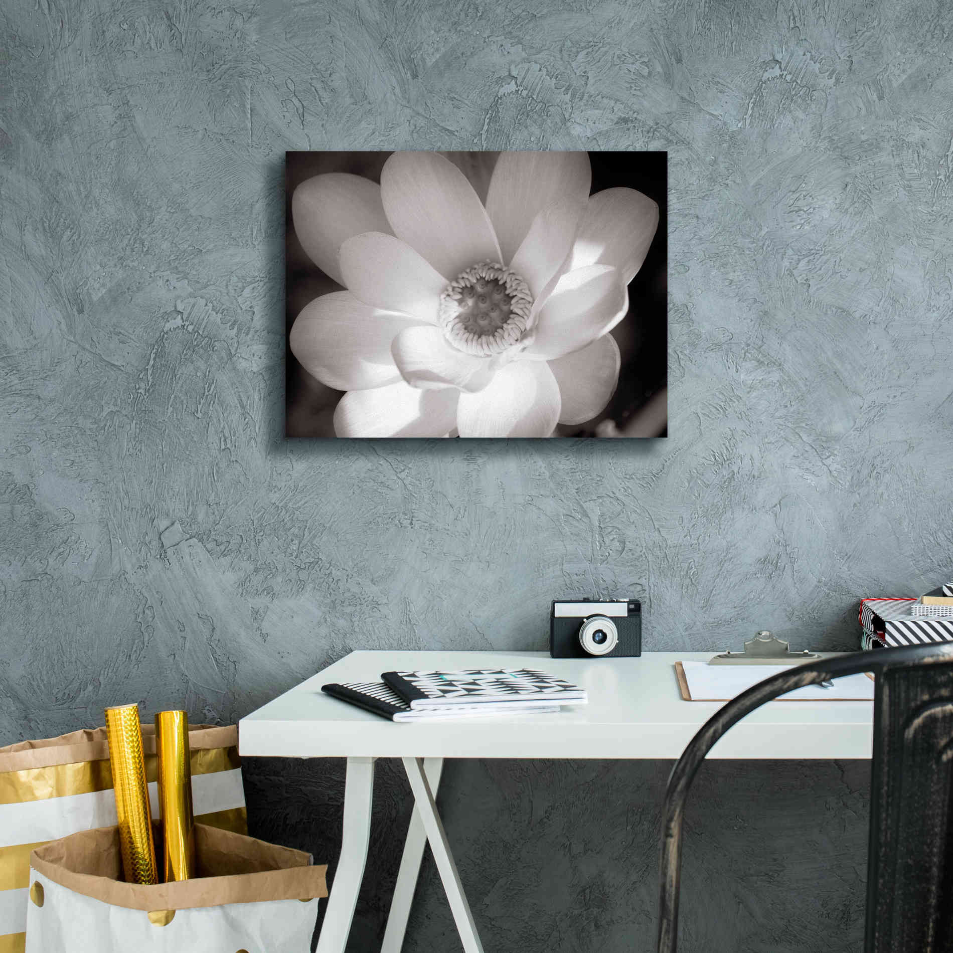 'Lotus Flower V' by Debra Van Swearingen, Canvas Wall Art,16 x 12