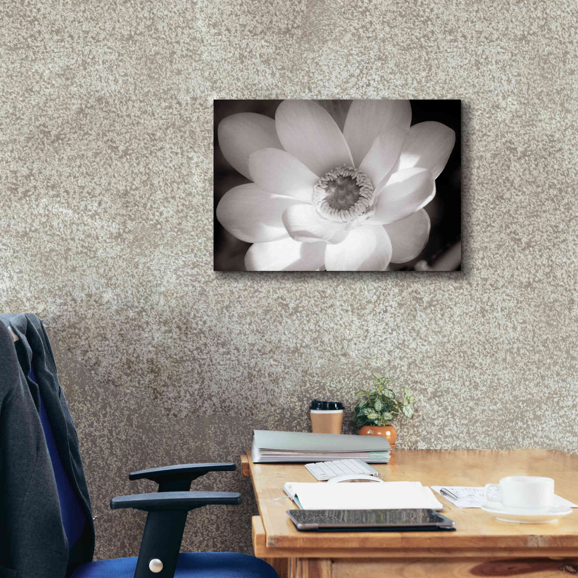 'Lotus Flower V' by Debra Van Swearingen, Canvas Wall Art,26 x 18