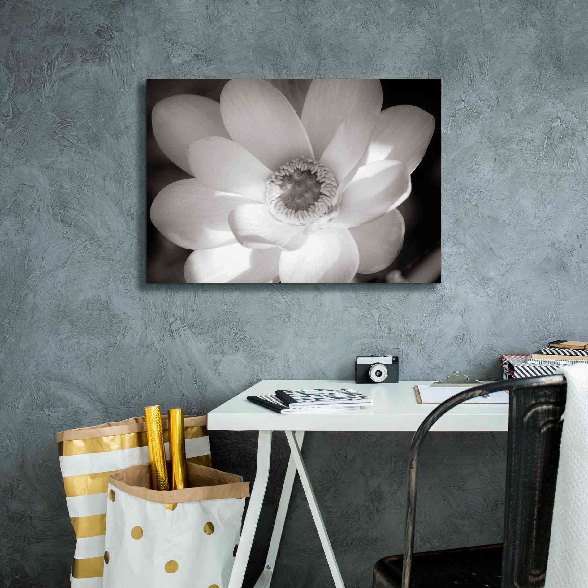 'Lotus Flower V' by Debra Van Swearingen, Canvas Wall Art,26 x 18