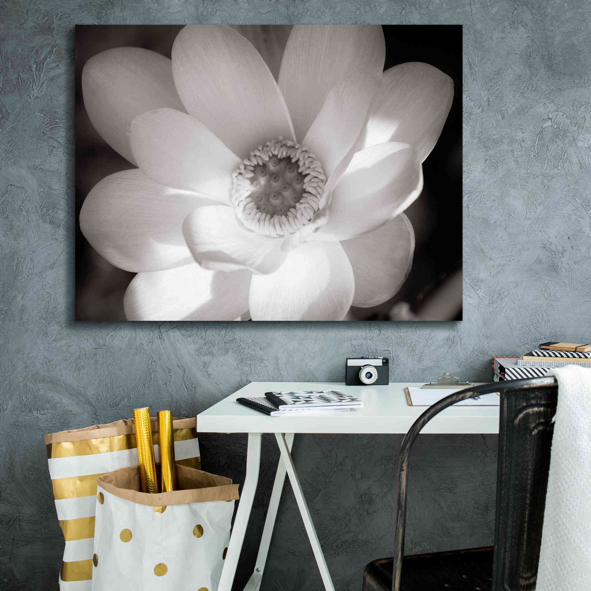 'Lotus Flower V' by Debra Van Swearingen, Canvas Wall Art,34 x 26