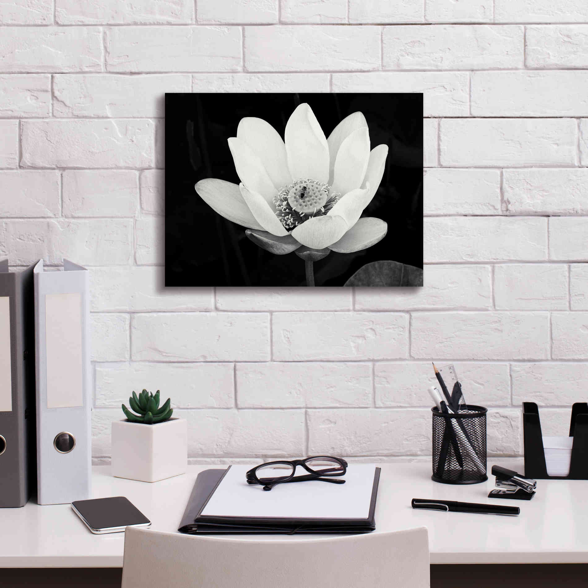 'Lotus Flower I v2' by Debra Van Swearingen, Canvas Wall Art,16 x 12