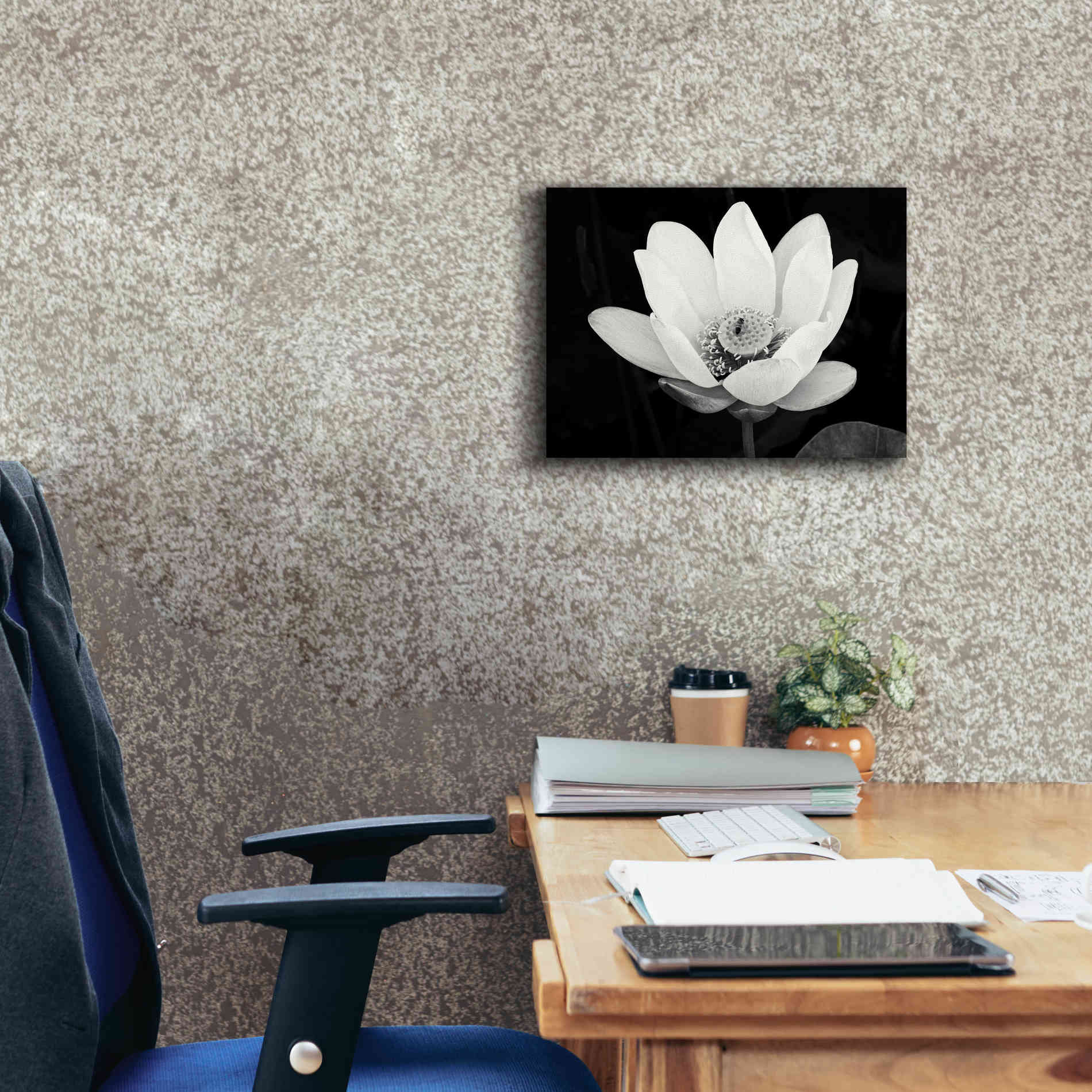 'Lotus Flower I v2' by Debra Van Swearingen, Canvas Wall Art,16 x 12