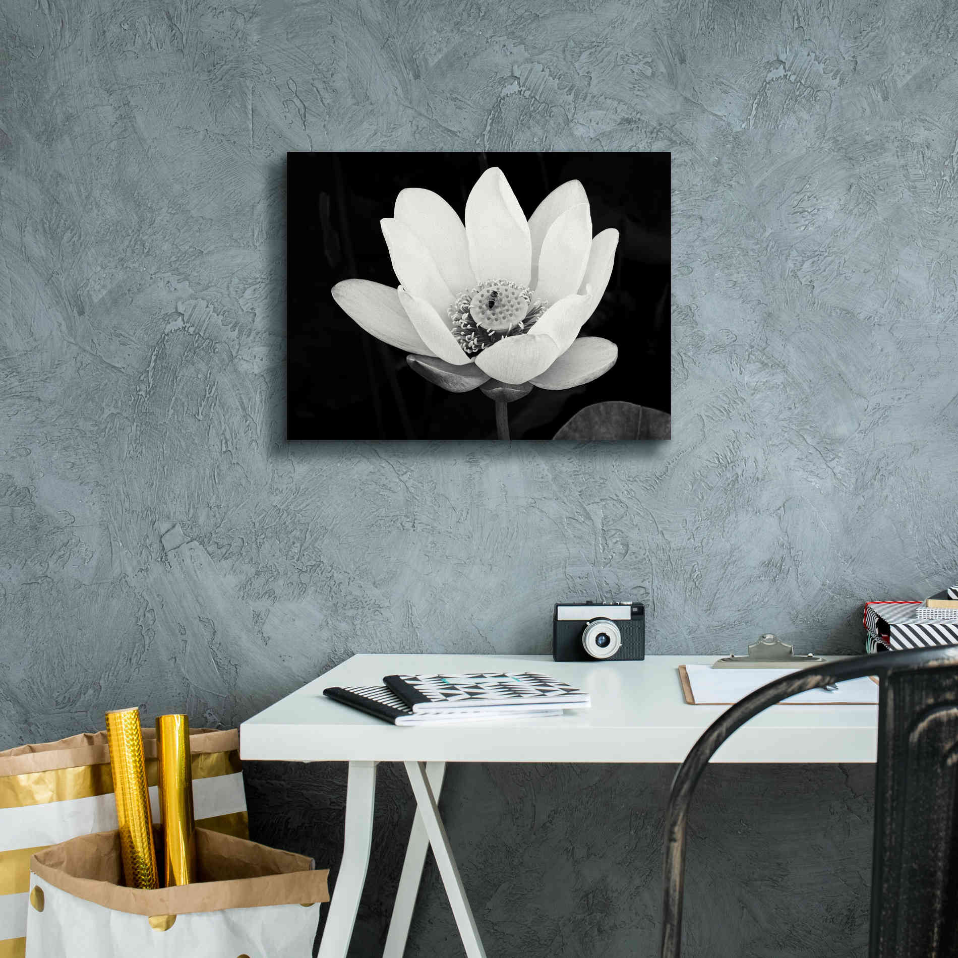 'Lotus Flower I v2' by Debra Van Swearingen, Canvas Wall Art,16 x 12