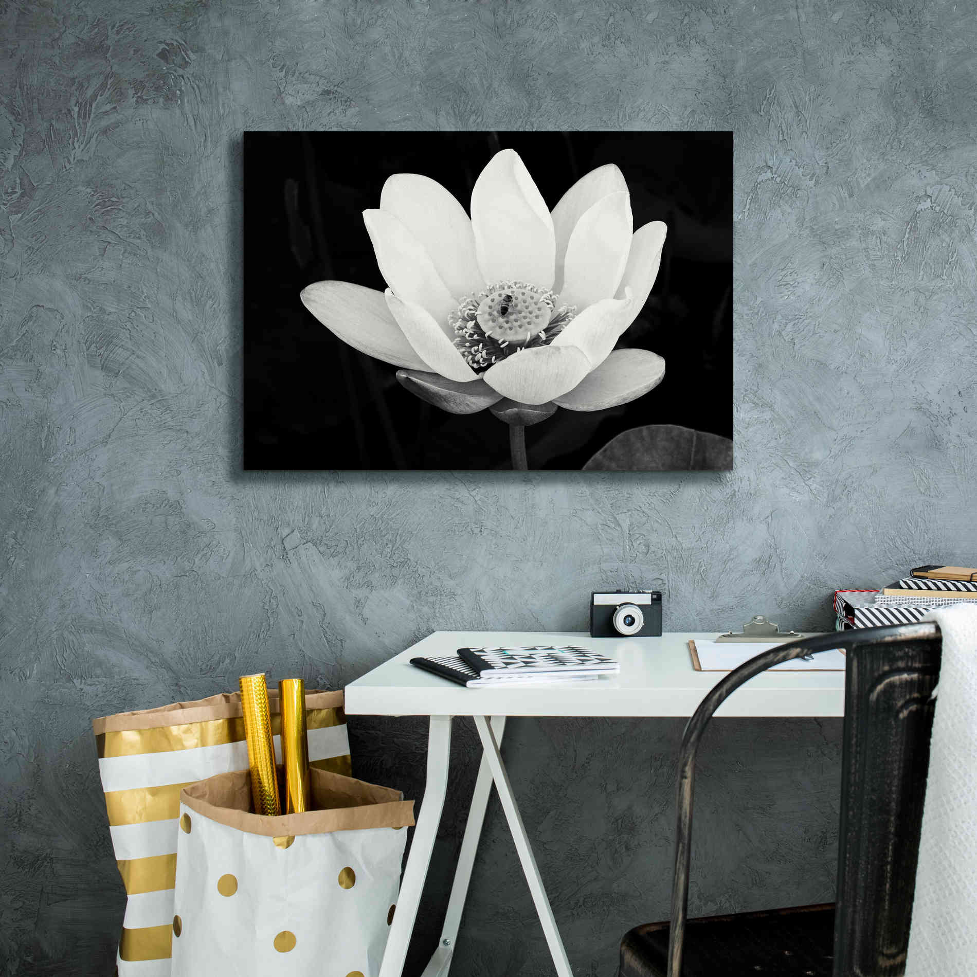 'Lotus Flower I v2' by Debra Van Swearingen, Canvas Wall Art,26 x 18