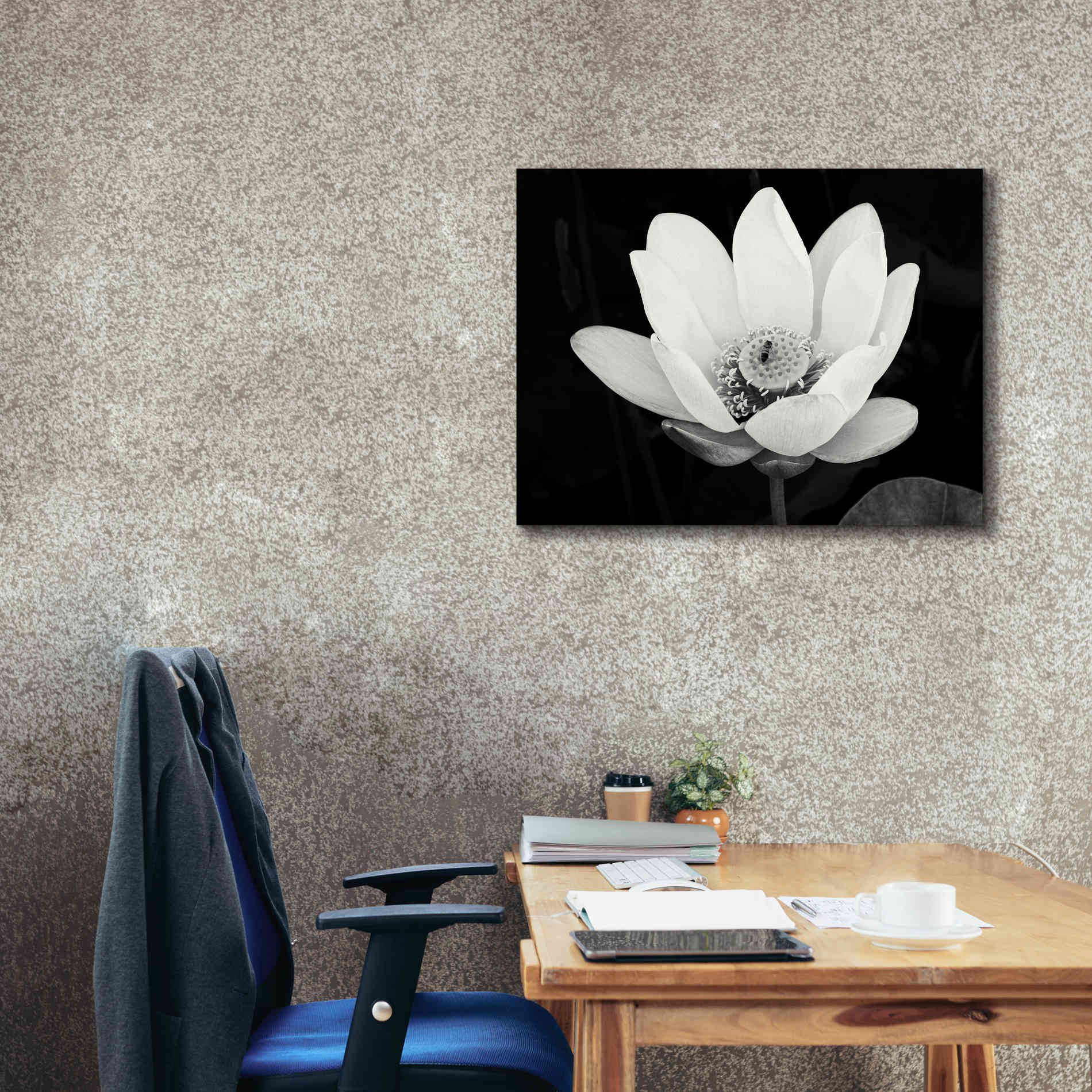 'Lotus Flower I v2' by Debra Van Swearingen, Canvas Wall Art,34 x 26