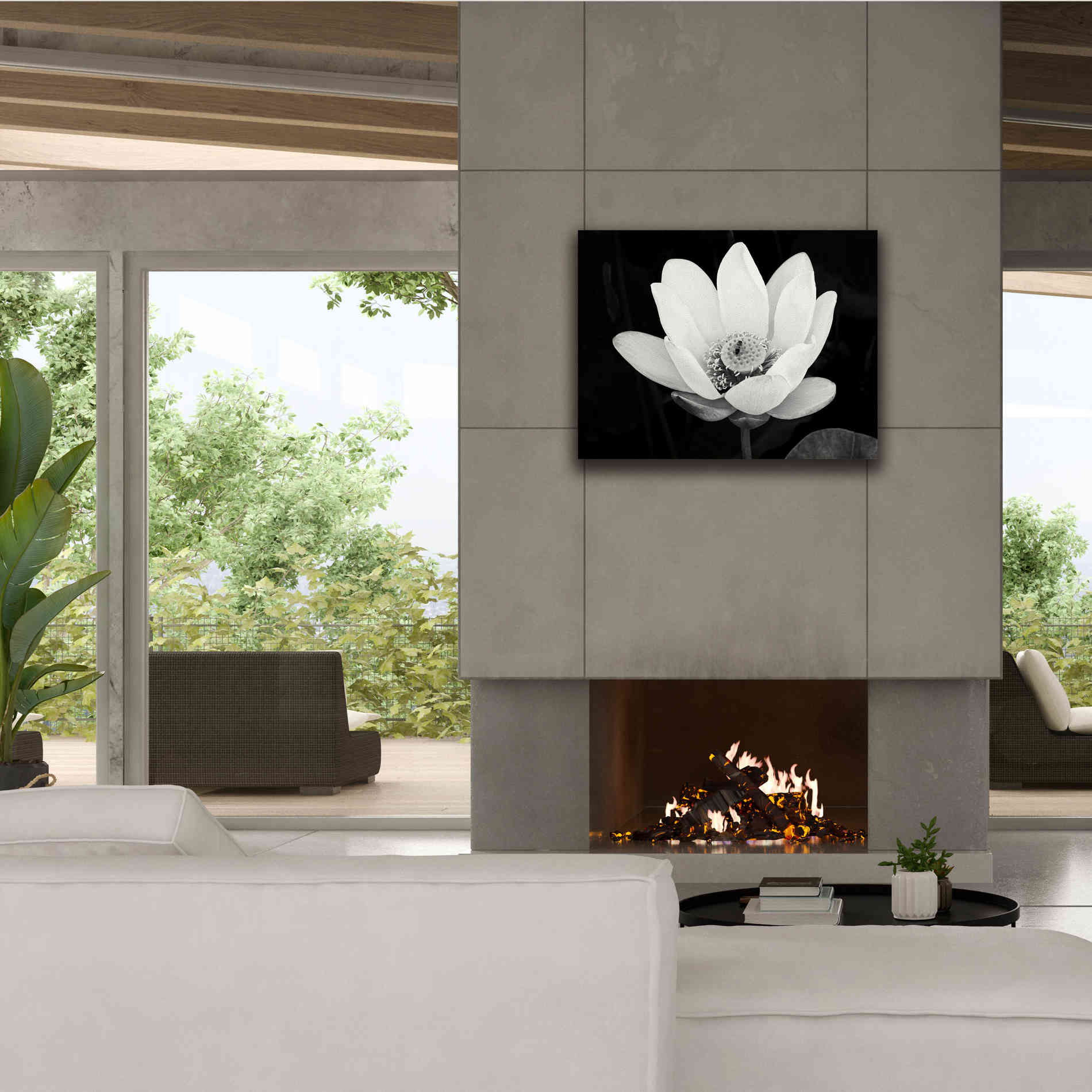 'Lotus Flower I v2' by Debra Van Swearingen, Canvas Wall Art,34 x 26