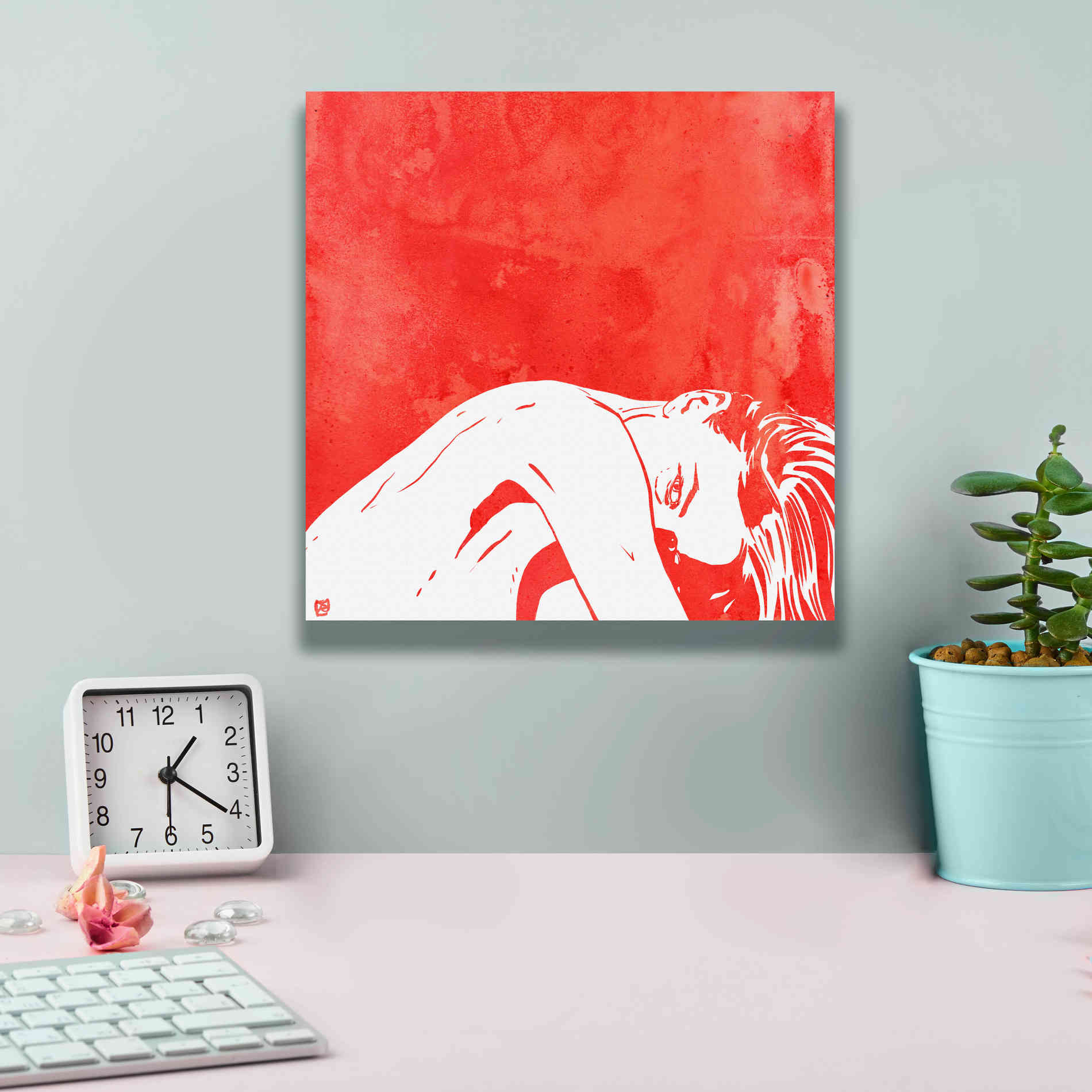 'August 1' by Giuseppe Cristiano, Canvas Wall Art,12 x 12