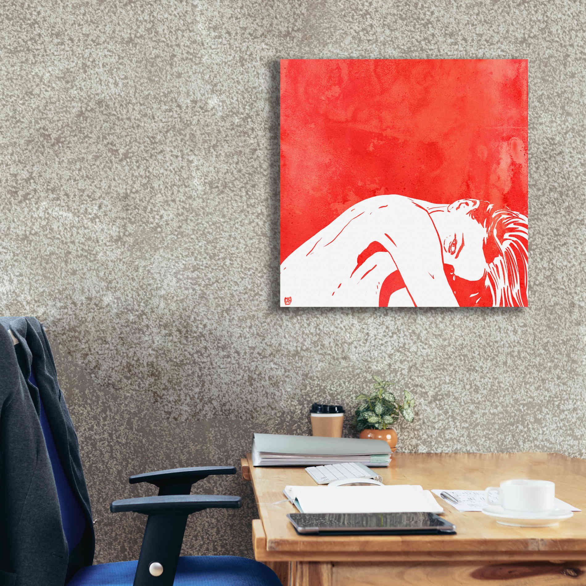 'August 1' by Giuseppe Cristiano, Canvas Wall Art,26 x 26