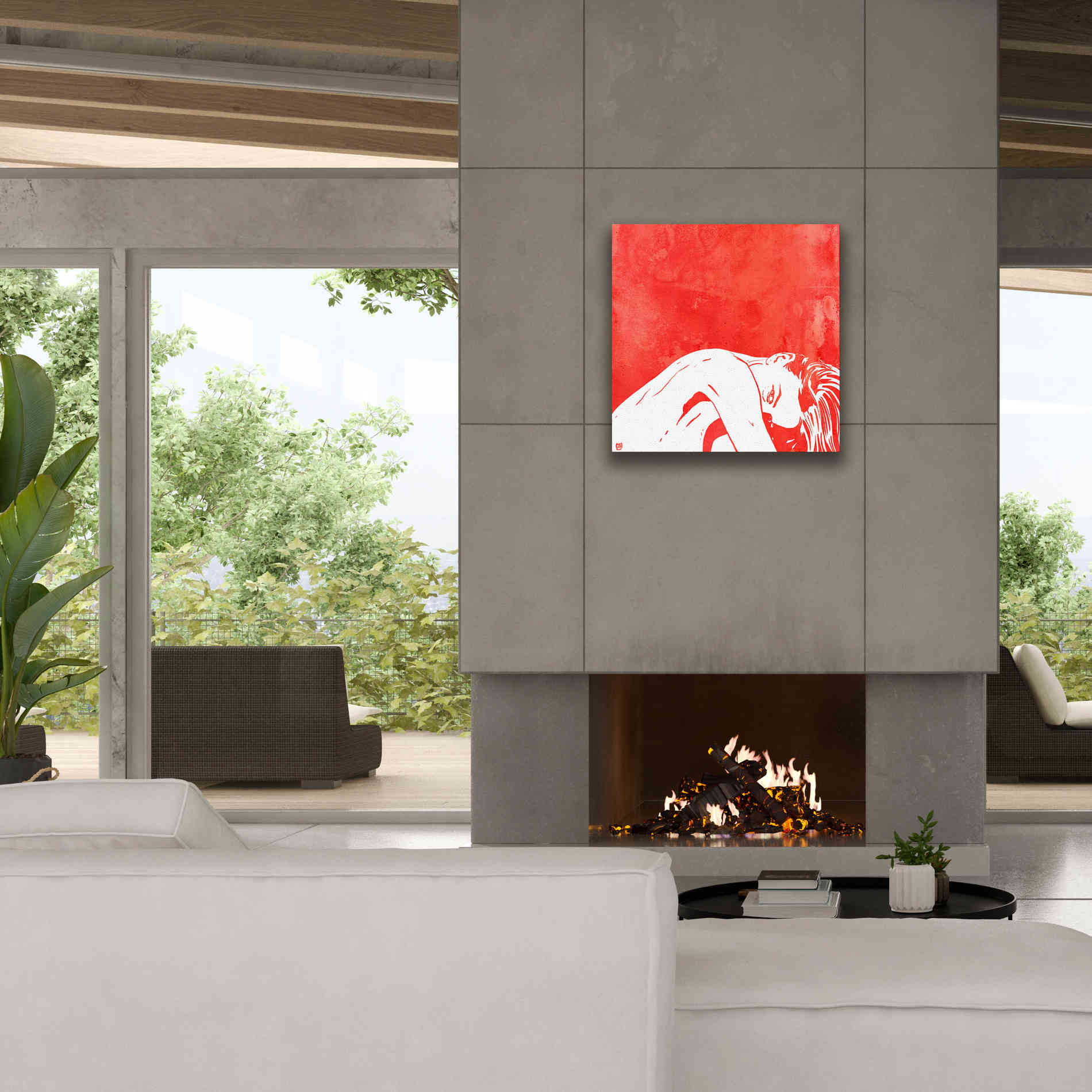 'August 1' by Giuseppe Cristiano, Canvas Wall Art,26 x 26