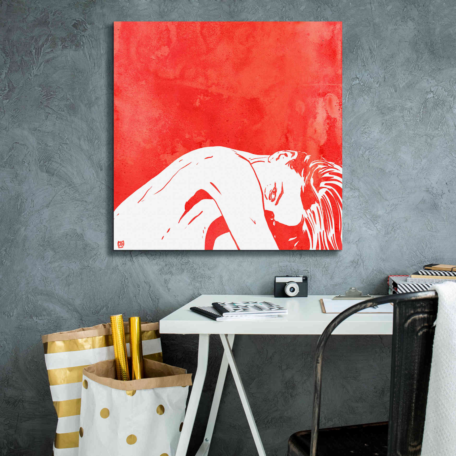 'August 1' by Giuseppe Cristiano, Canvas Wall Art,26 x 26