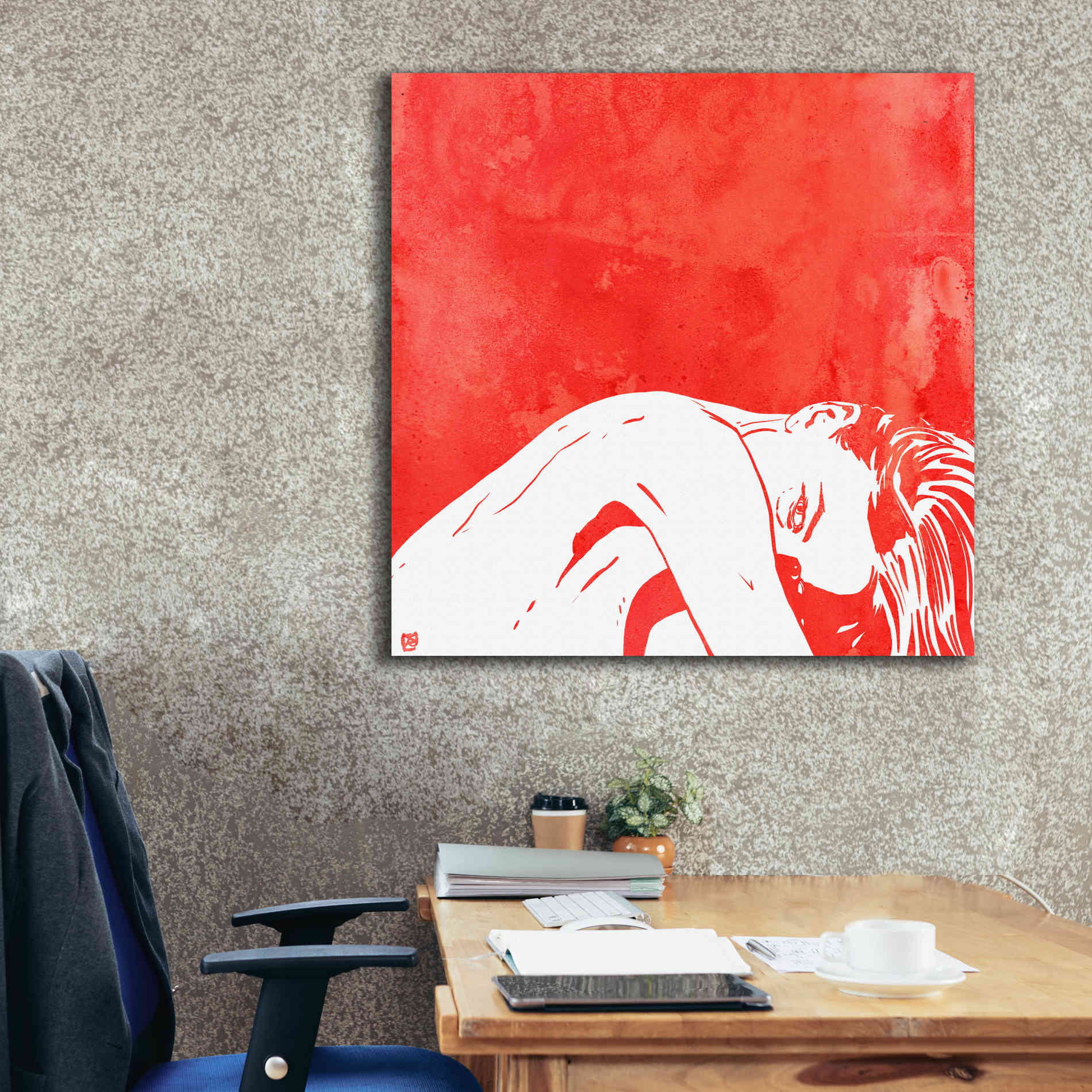 'August 1' by Giuseppe Cristiano, Canvas Wall Art,37 x 37