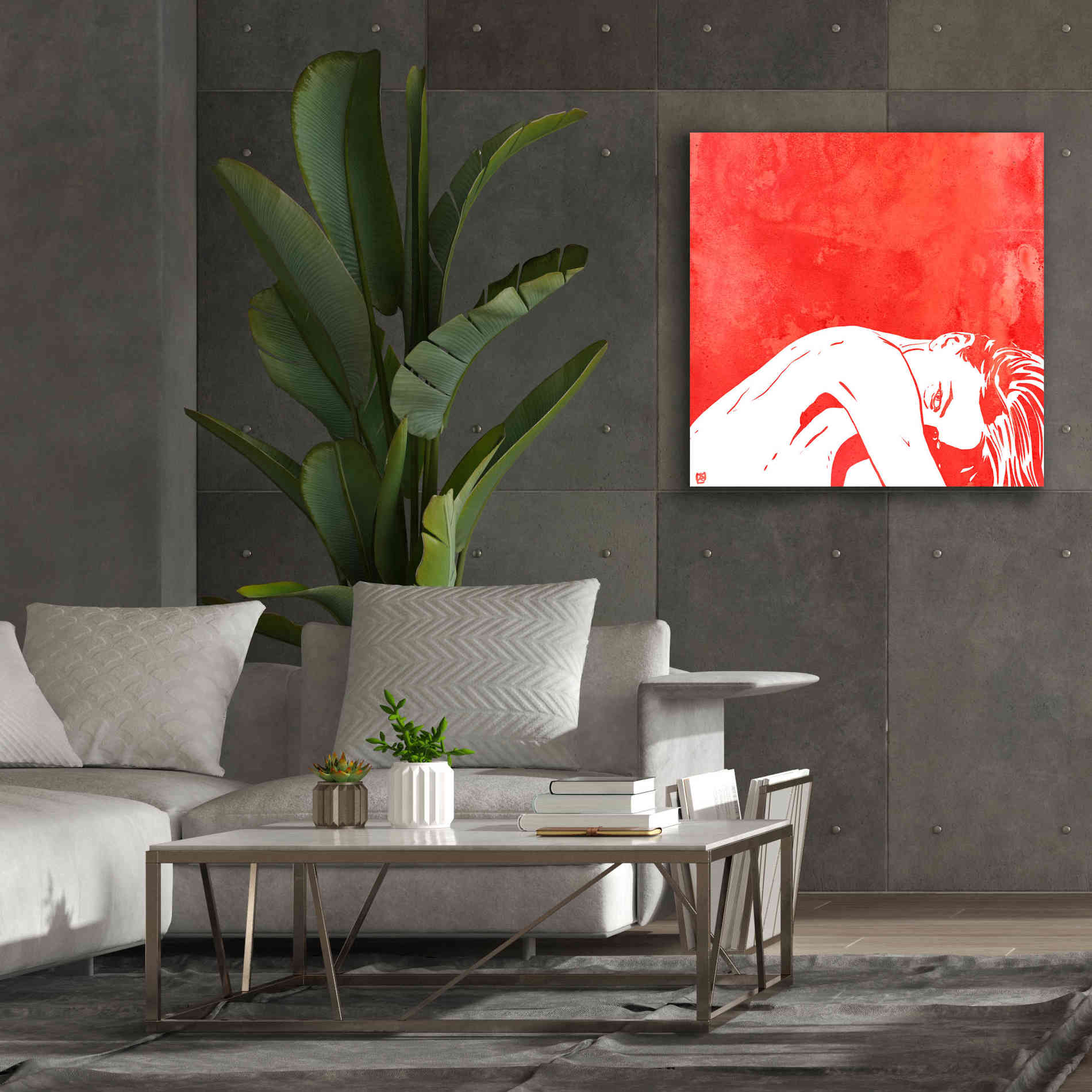 'August 1' by Giuseppe Cristiano, Canvas Wall Art,37 x 37