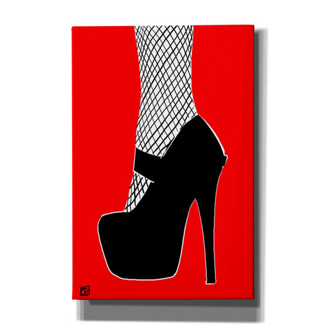 Image of 'Black heel on red' by Giuseppe Cristiano, Canvas Wall Art