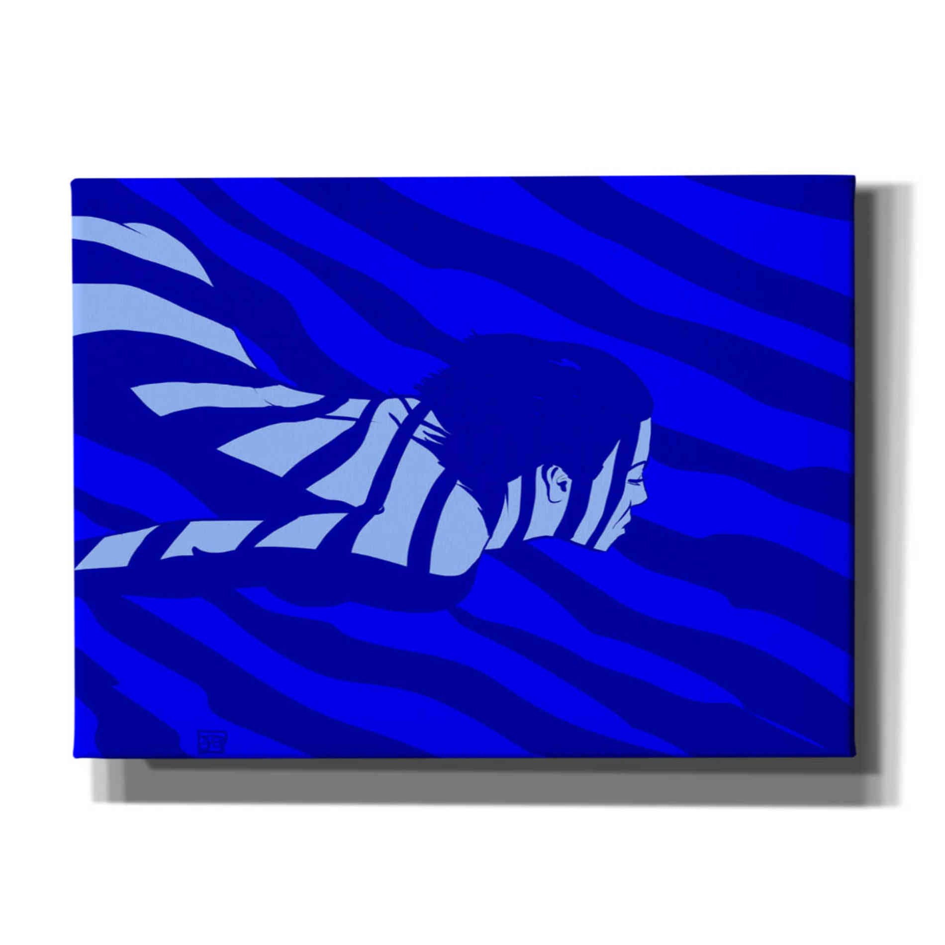 'Blue' by Giuseppe Cristiano, Canvas Wall Art