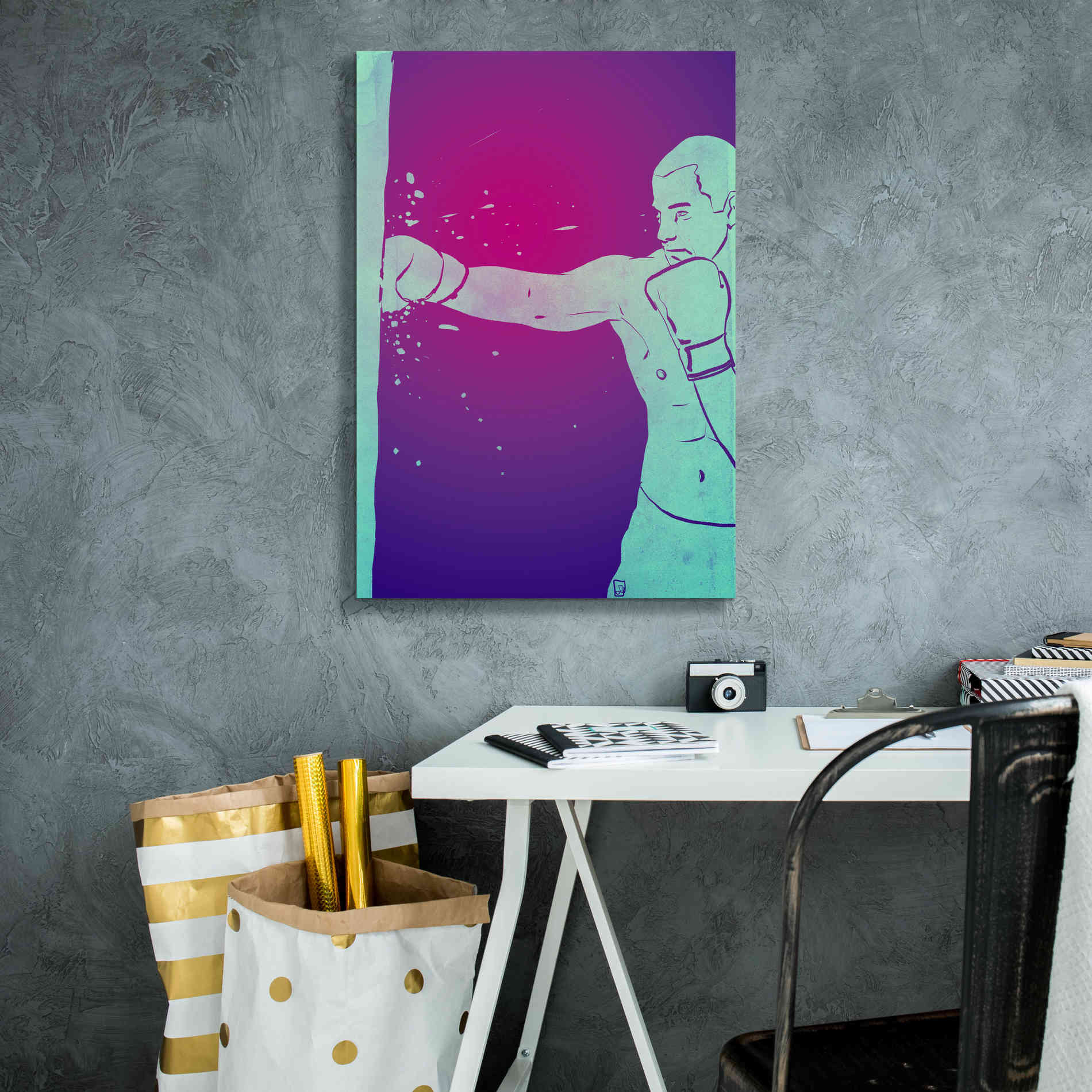 'Boxing Club 6' by Giuseppe Cristiano, Canvas Wall Art,18 x 26