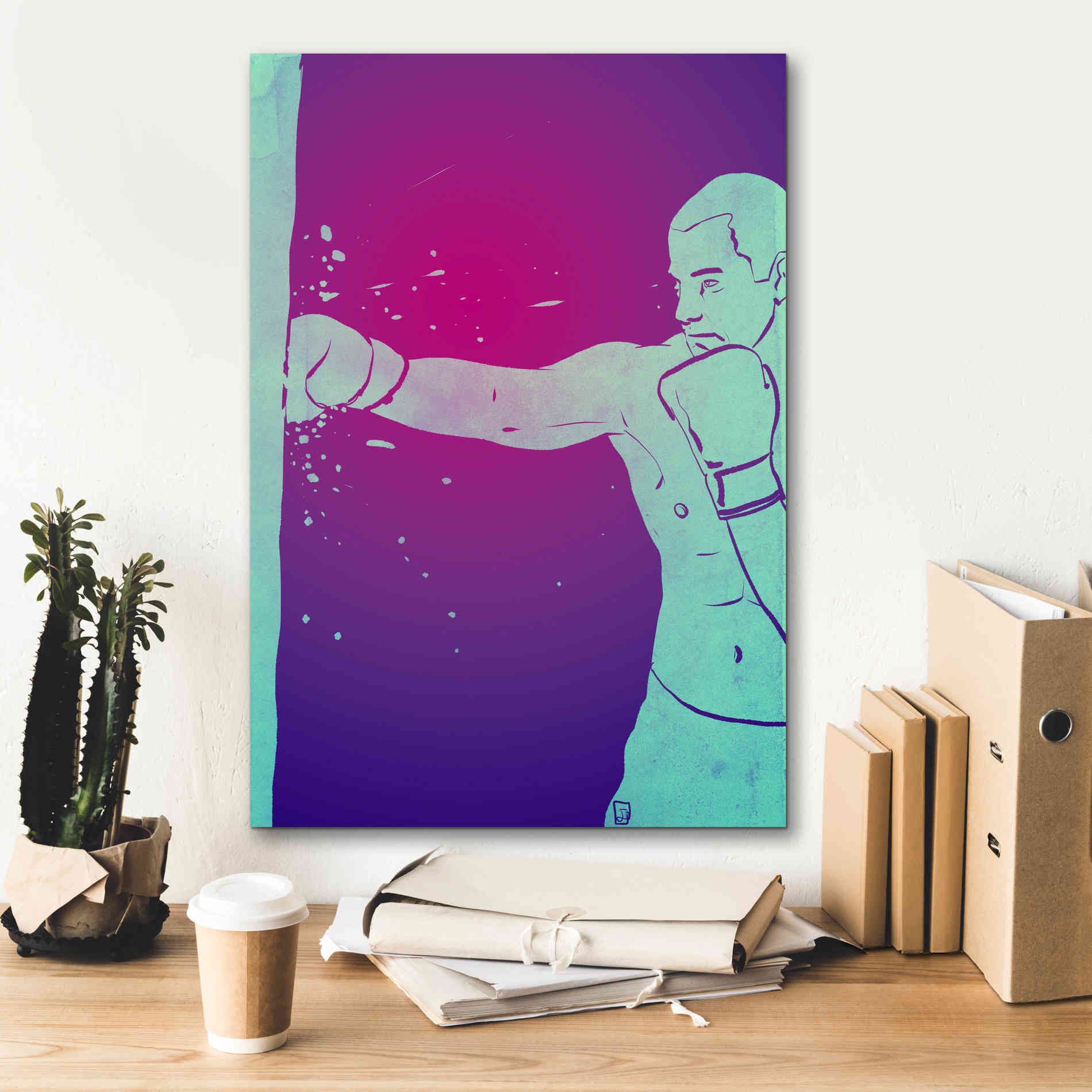 'Boxing Club 6' by Giuseppe Cristiano, Canvas Wall Art,18 x 26