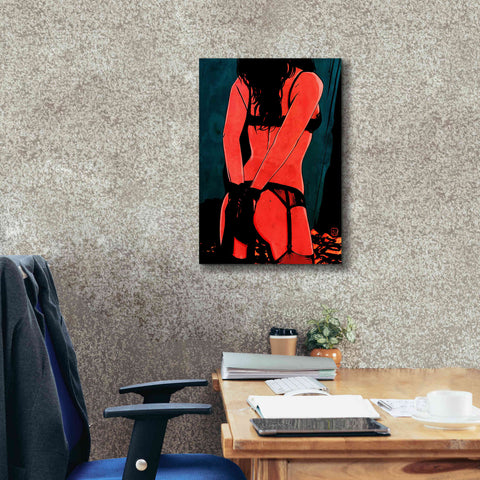 Image of 'Brunette in Lingerie' by Giuseppe Cristiano, Canvas Wall Art,18 x 26