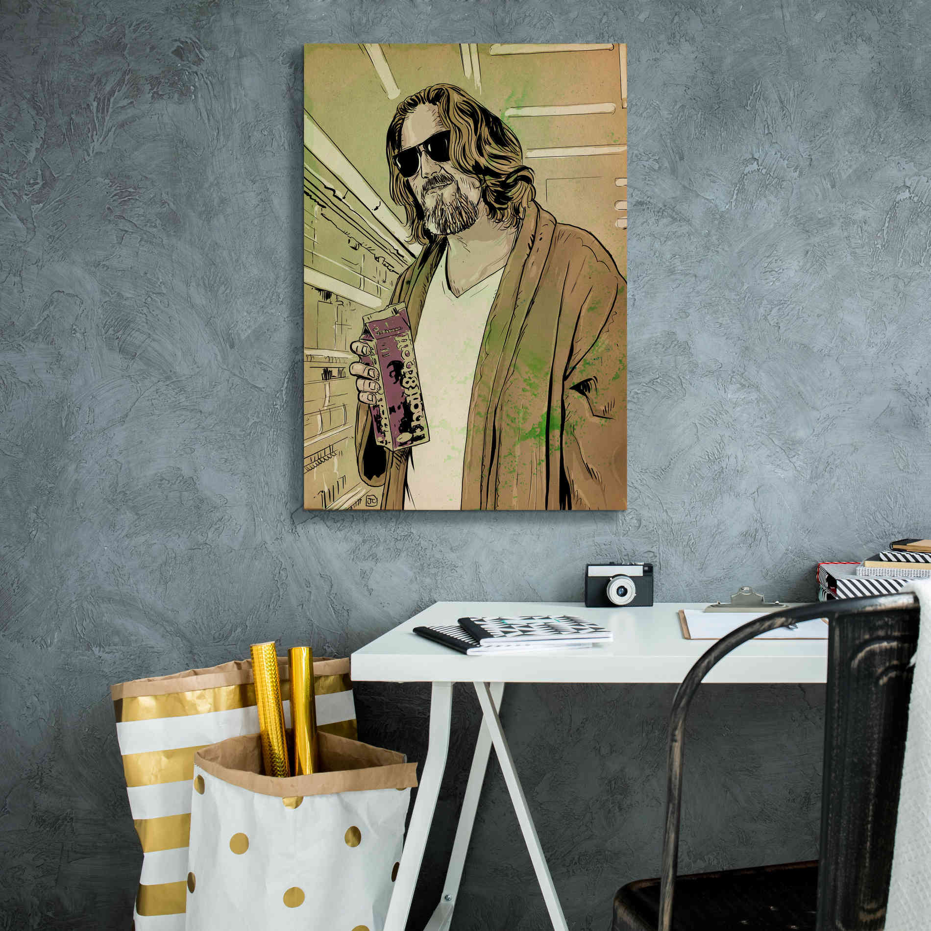 'Dude Lebowski' by Giuseppe Cristiano, Canvas Wall Art,18 x 26