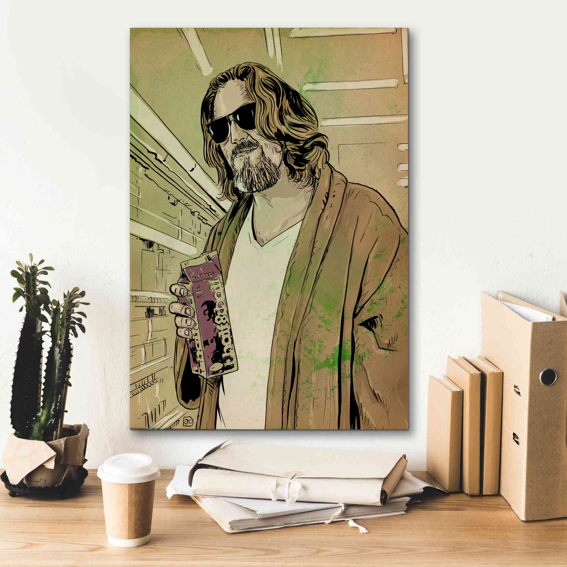 'Dude Lebowski' by Giuseppe Cristiano, Canvas Wall Art,18 x 26