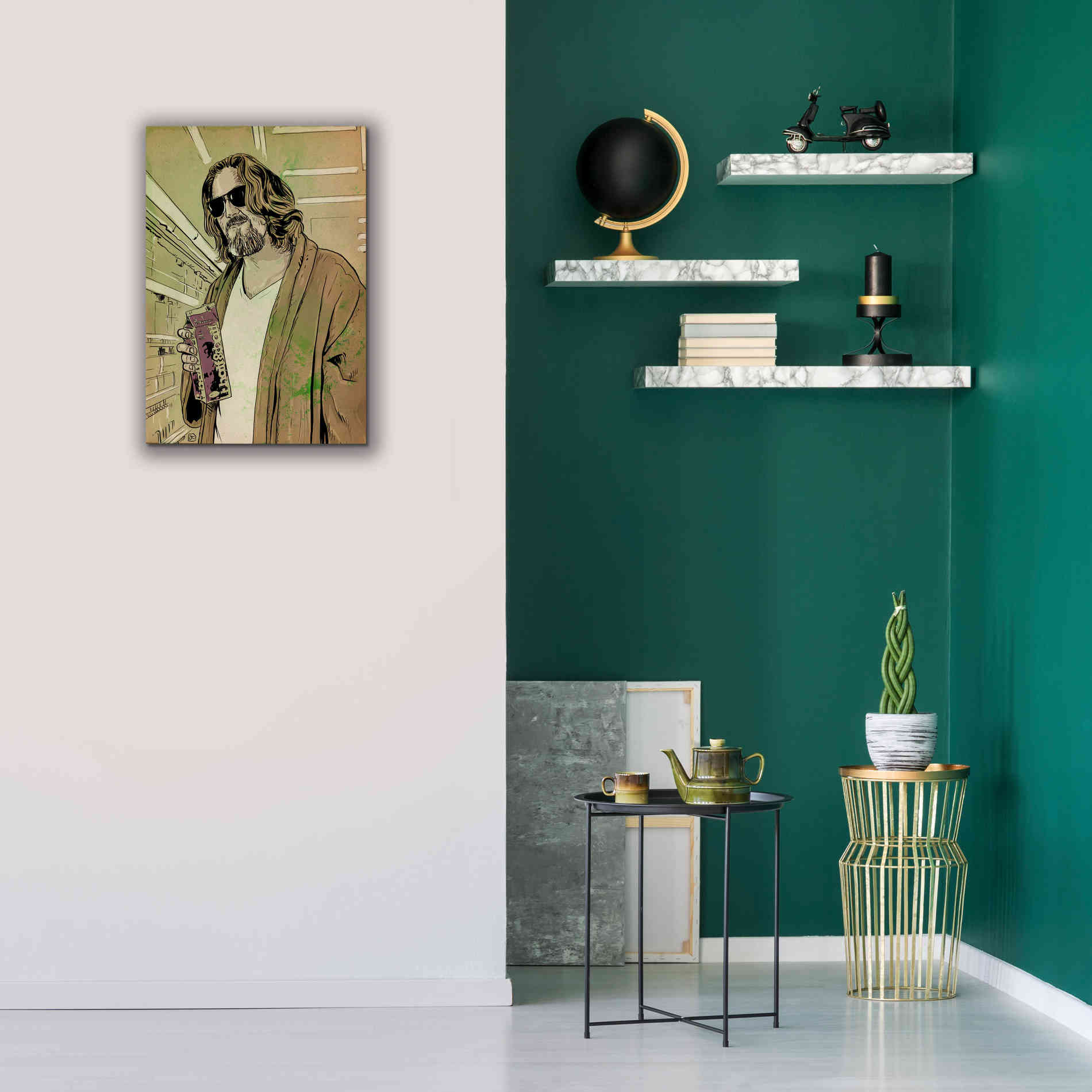 'Dude Lebowski' by Giuseppe Cristiano, Canvas Wall Art,18 x 26