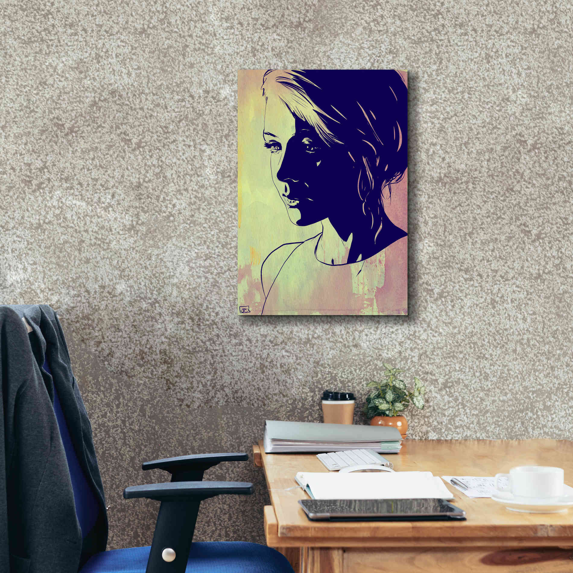 'Face' by Giuseppe Cristiano, Canvas Wall Art,18 x 26