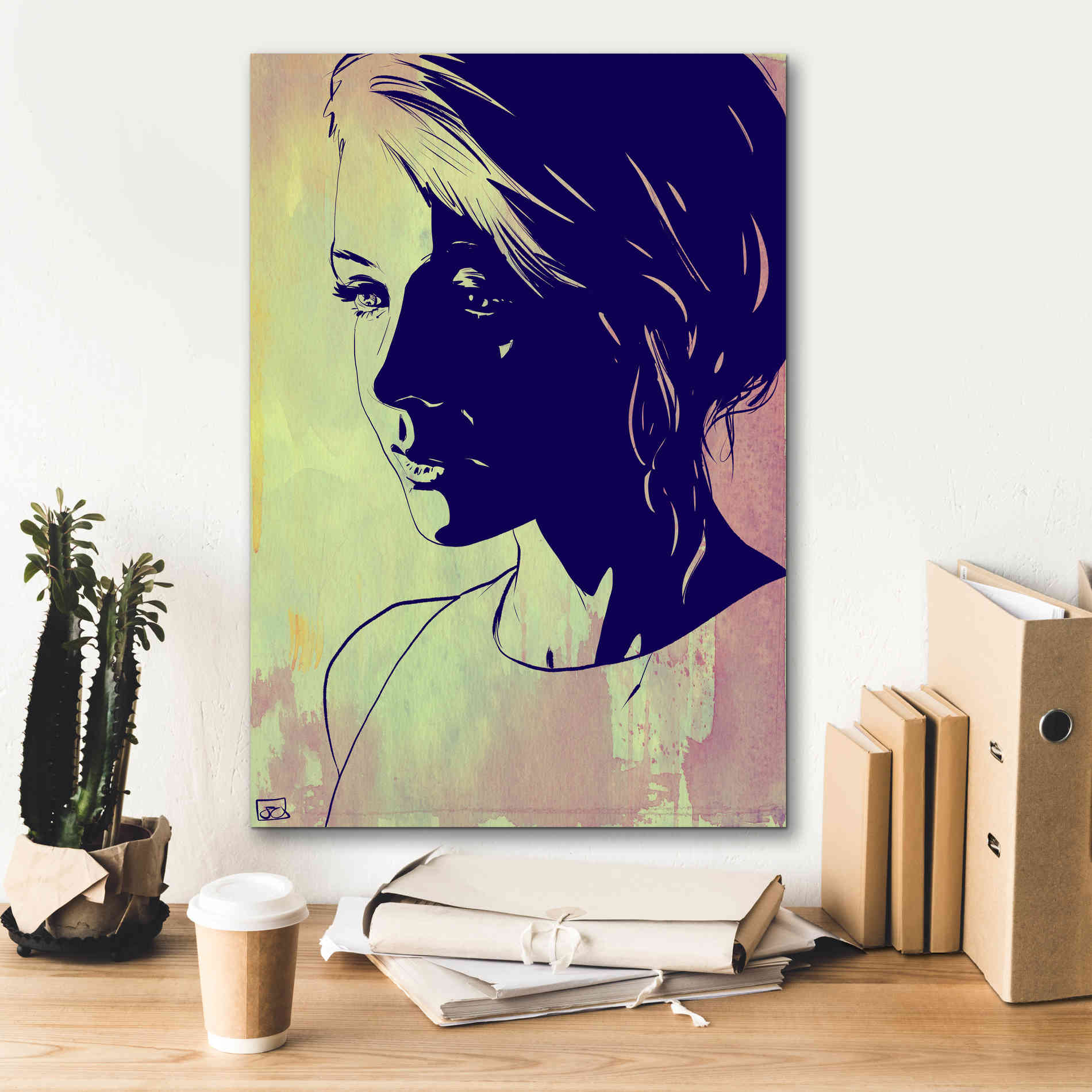 'Face' by Giuseppe Cristiano, Canvas Wall Art,18 x 26