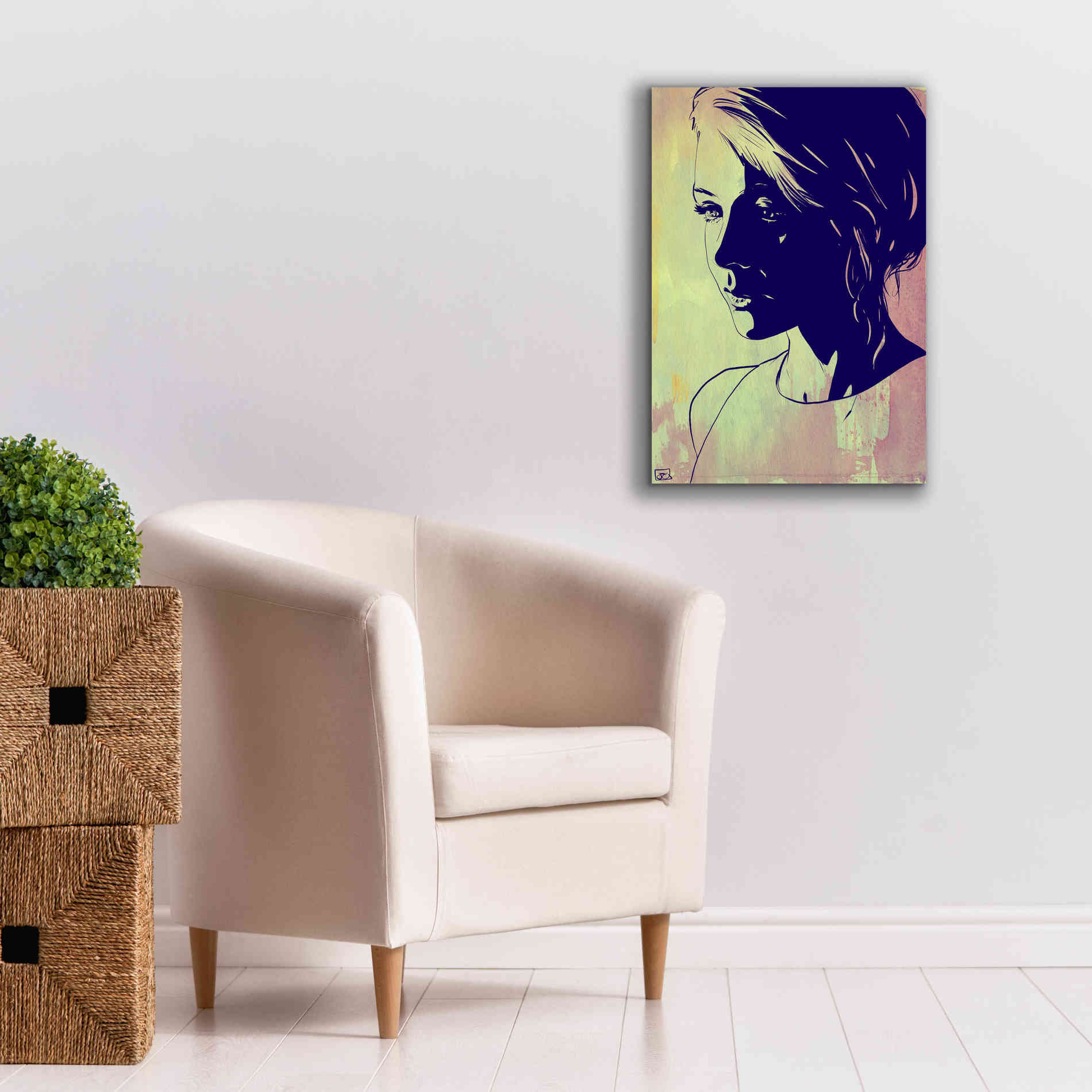 'Face' by Giuseppe Cristiano, Canvas Wall Art,18 x 26