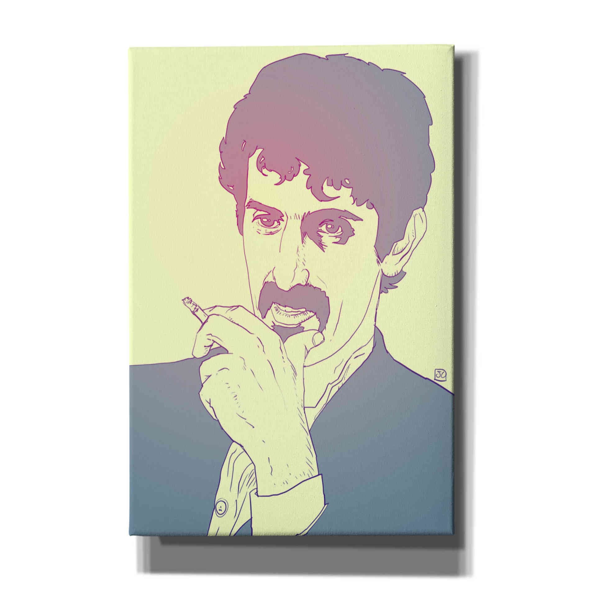 'Frank Zappa' by Giuseppe Cristiano, Canvas Wall Art