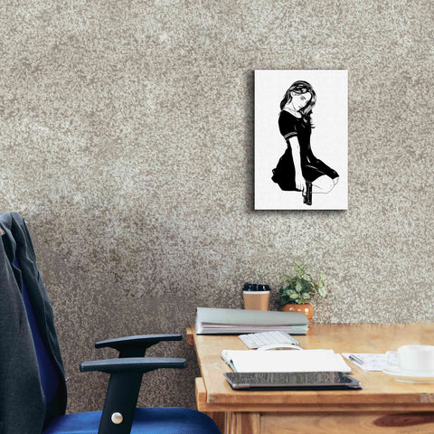 Image of 'Girl With Gun II' by Giuseppe Cristiano, Canvas Wall Art,12 x 18