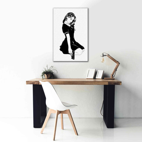 Image of 'Girl With Gun II' by Giuseppe Cristiano, Canvas Wall Art,26 x 40