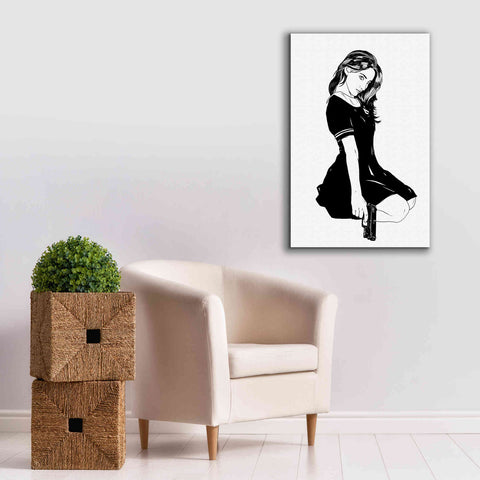 Image of 'Girl With Gun II' by Giuseppe Cristiano, Canvas Wall Art,26 x 40