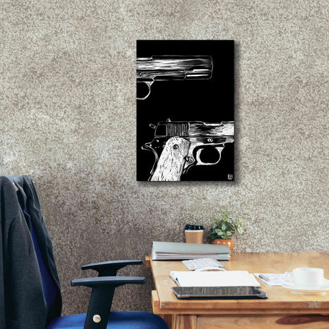 Image of 'Guns' by Giuseppe Cristiano, Canvas Wall Art,18 x 26