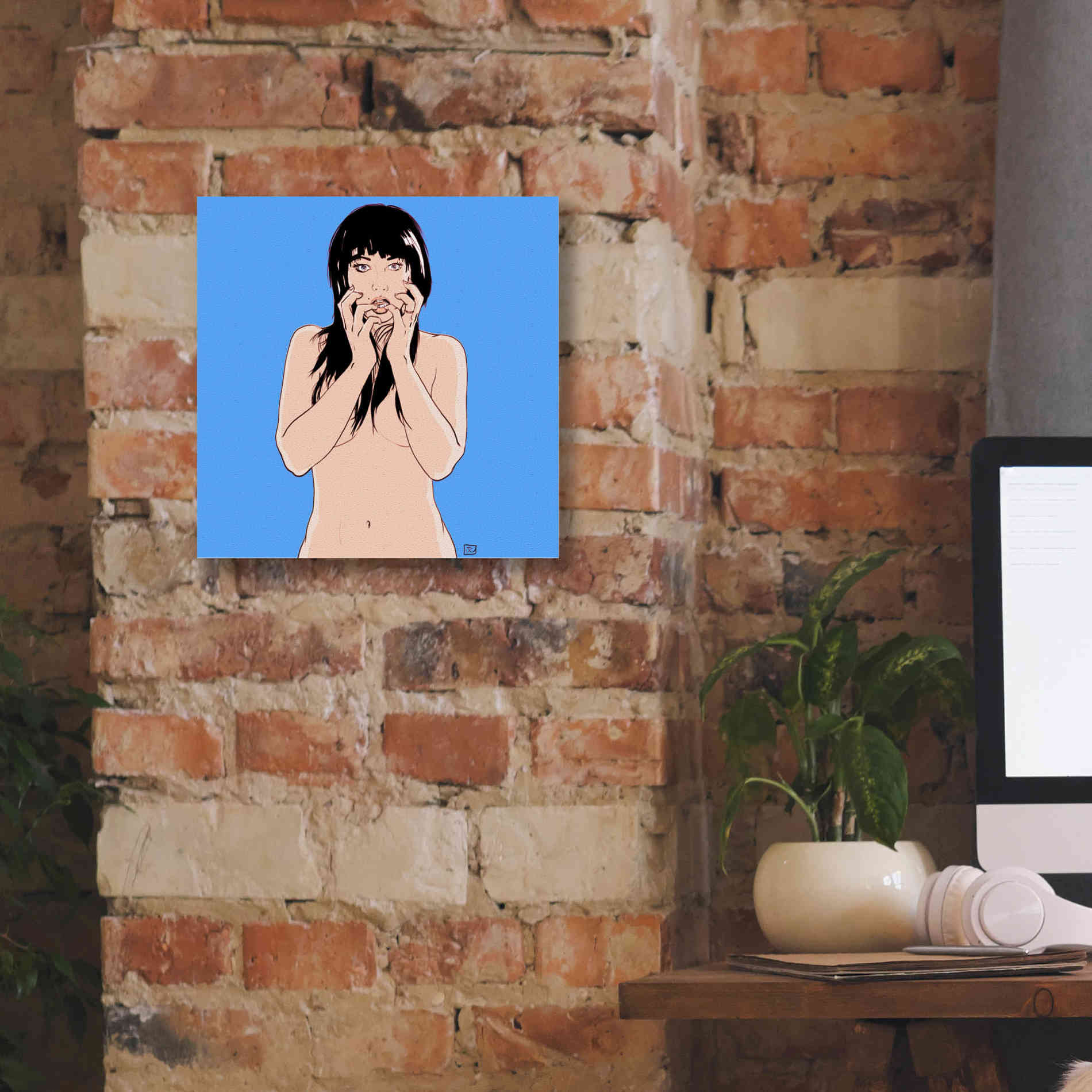 'Hands' by Giuseppe Cristiano, Canvas Wall Art,12 x 12
