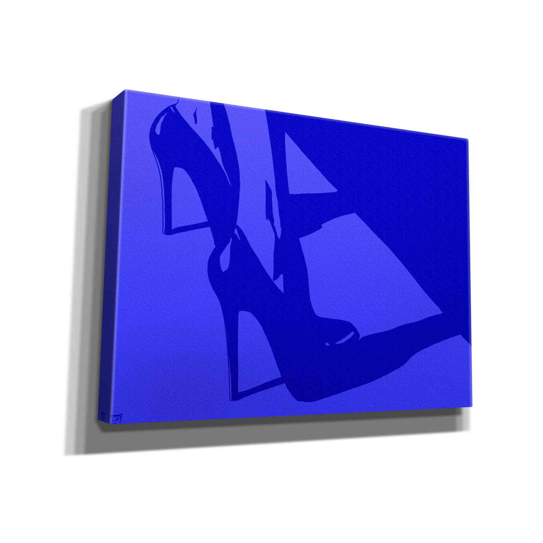 'Heels in blue' by Giuseppe Cristiano, Canvas Wall Art