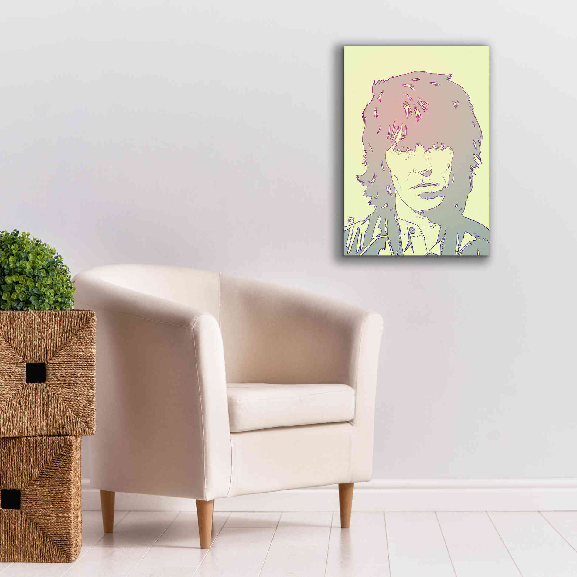 'Mick Jagger' by Giuseppe Cristiano, Canvas Wall Art,18 x 26