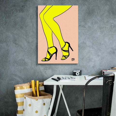 Image of 'Legs in Yellow' by Giuseppe Cristiano, Canvas Wall Art,18 x 26