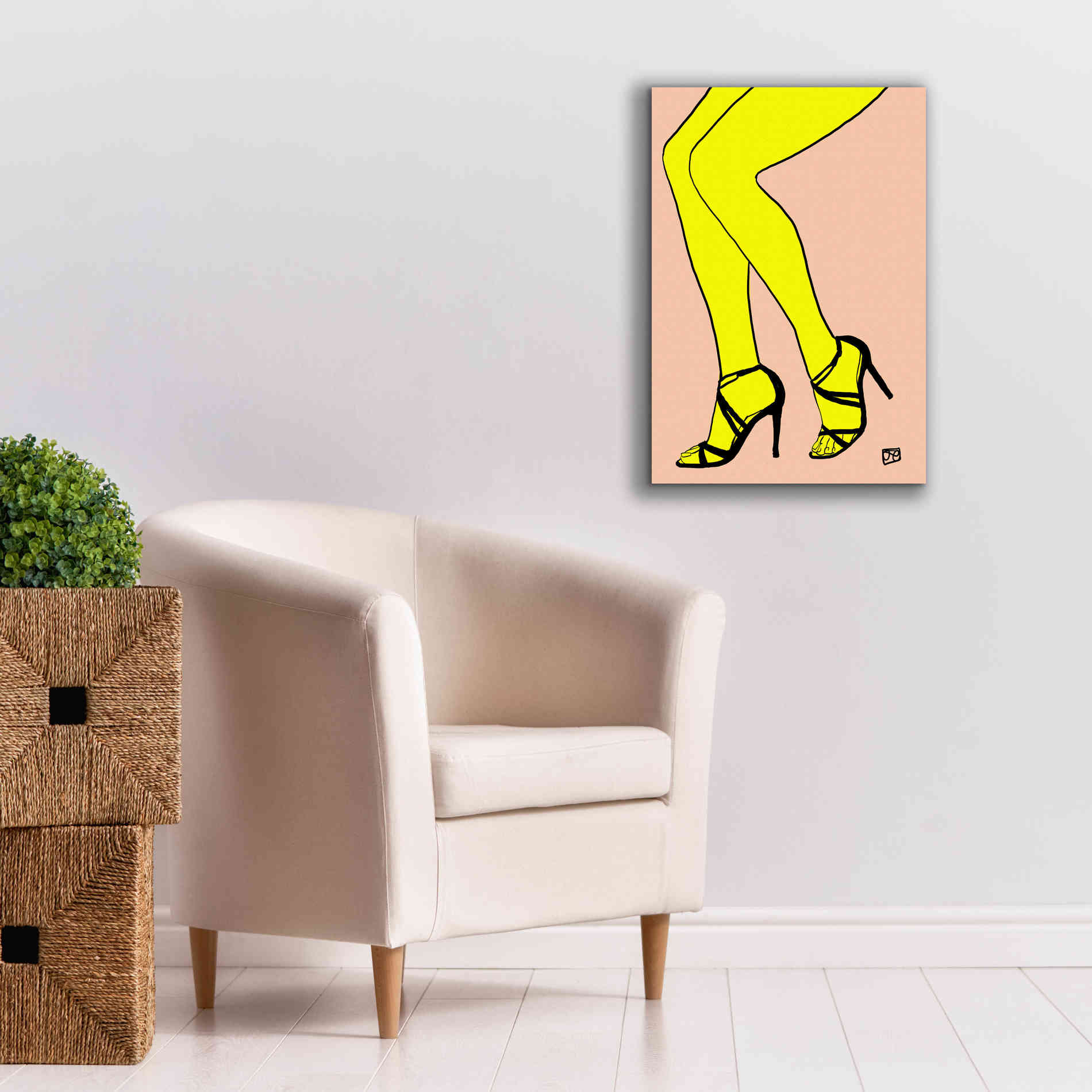 'Legs in Yellow' by Giuseppe Cristiano, Canvas Wall Art,18 x 26