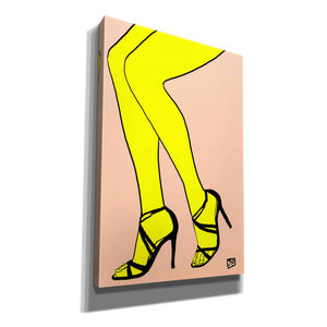 'Legs in Yellow' by Giuseppe Cristiano, Canvas Wall Art